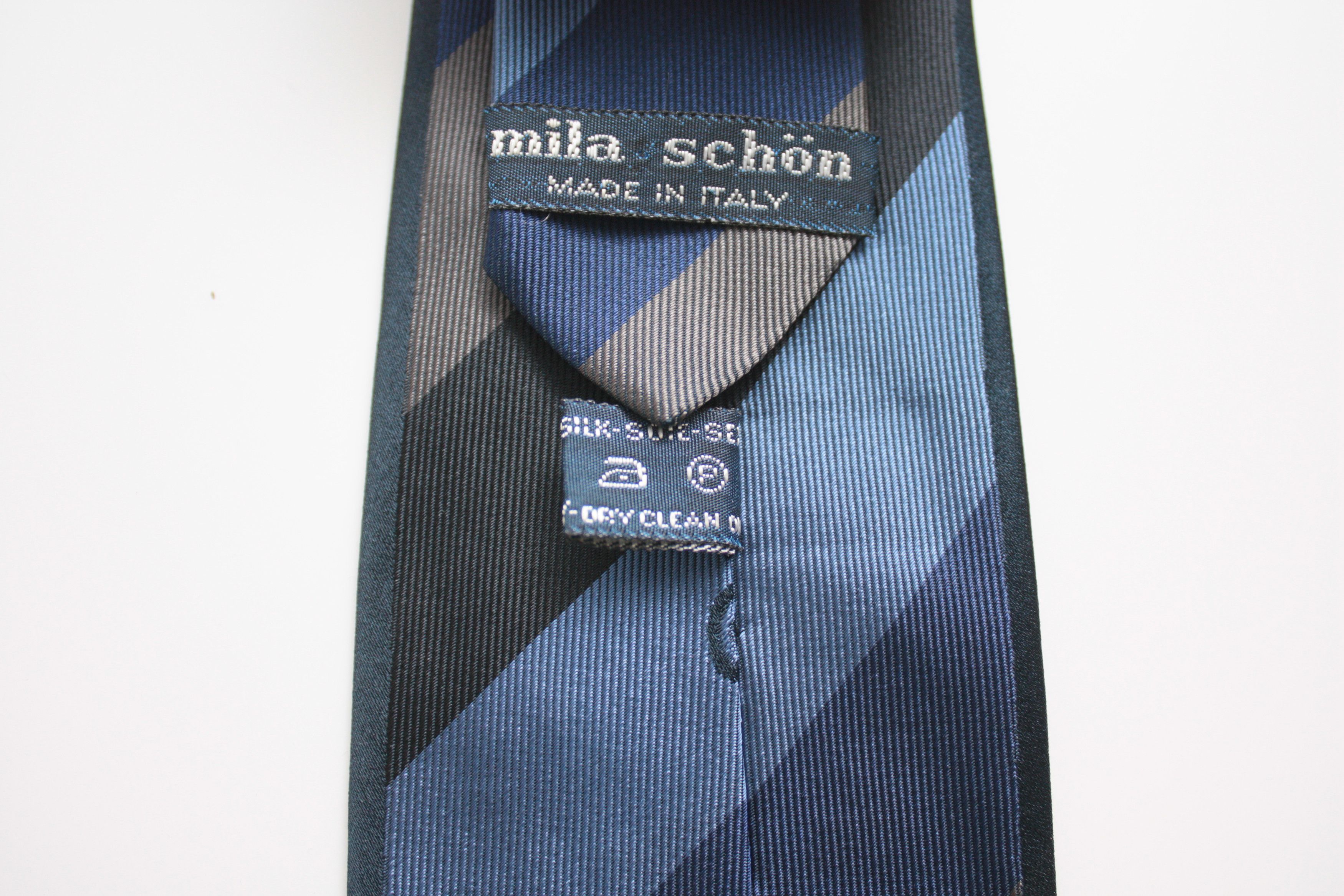 Mila Schon Mila Schon Navy Blue Silk Tie Made In Italy Size ONE SIZE - 3 Thumbnail