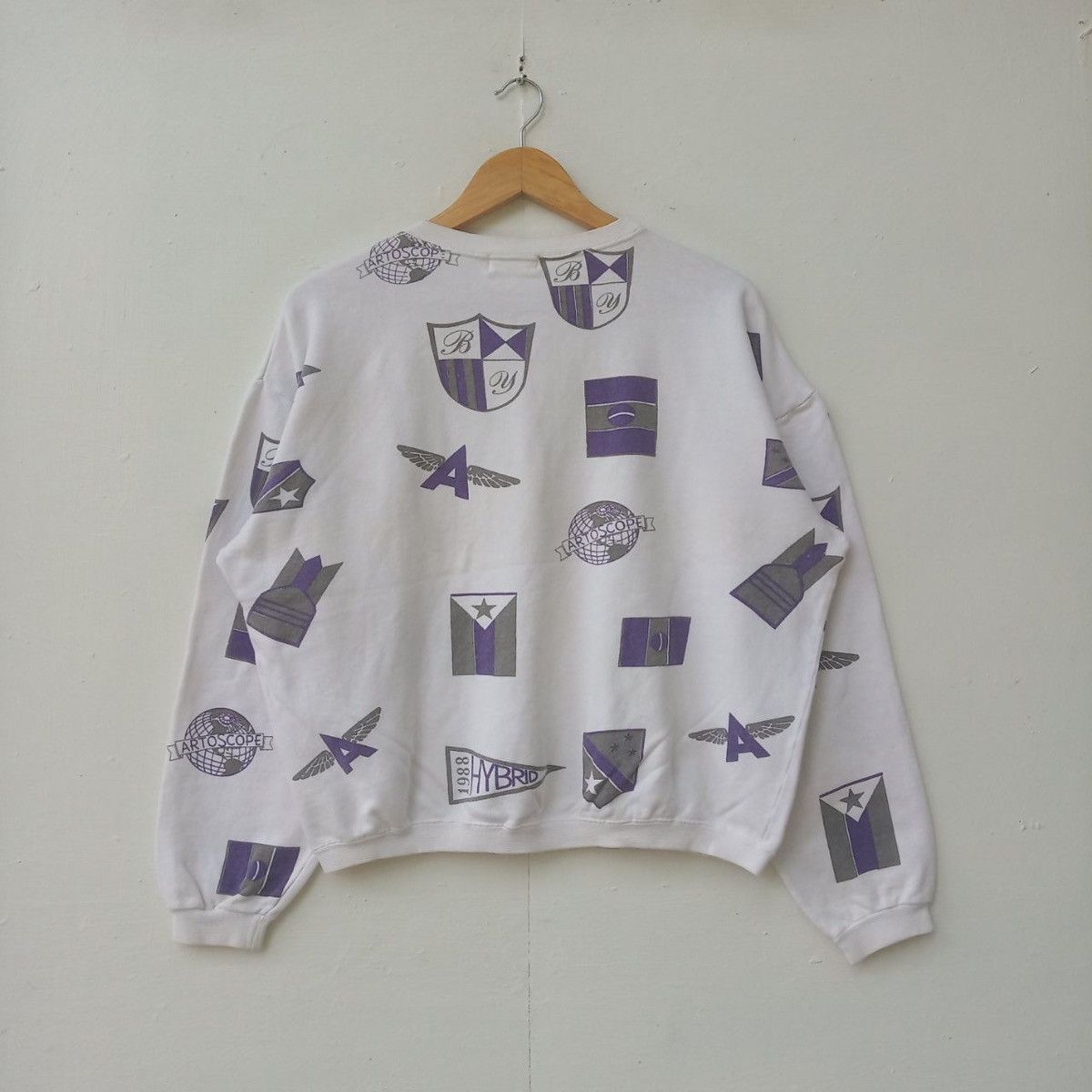 Japanese Brand Hybrid astroscope sweatshirt crop top Size L / US 10 / IT 46 - 2 Thumbnail