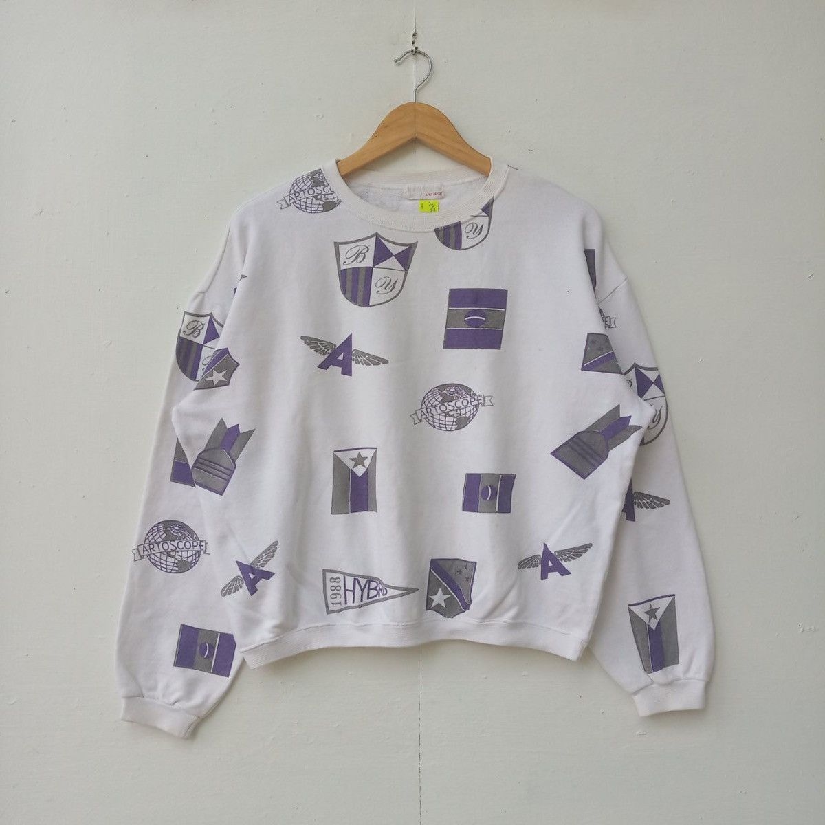 Japanese Brand Hybrid astroscope sweatshirt crop top Size L / US 10 / IT 46 - 1 Thumbnail