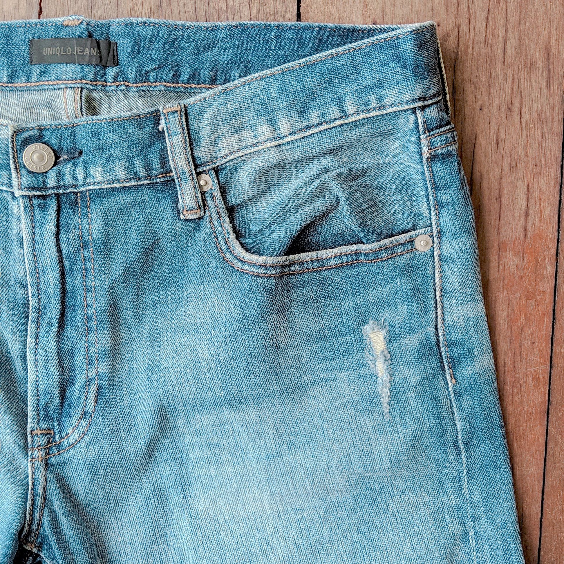 Japanese Brand × Jean × Vintage Japanese Brand Distressed Faded Trousers Jeans Pants Size US 34 / EU 50 - 4 Thumbnail