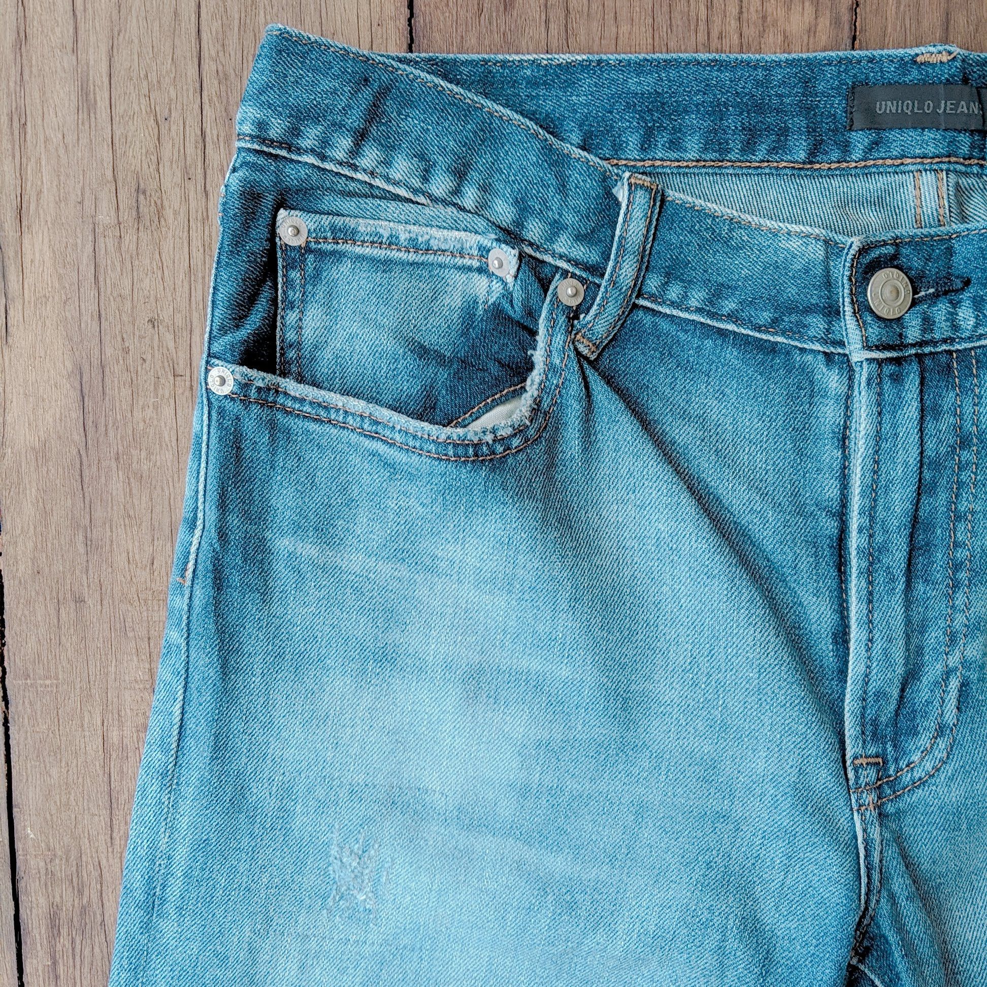 Japanese Brand × Jean × Vintage Japanese Brand Distressed Faded Trousers Jeans Pants Size US 34 / EU 50 - 3 Thumbnail