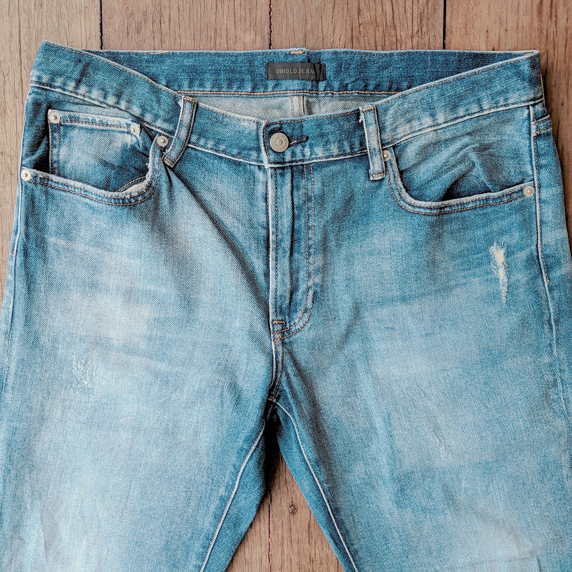 Japanese Brand × Jean × Vintage Japanese Brand Distressed Faded Trousers Jeans Pants Size US 34 / EU 50 - 2 Thumbnail