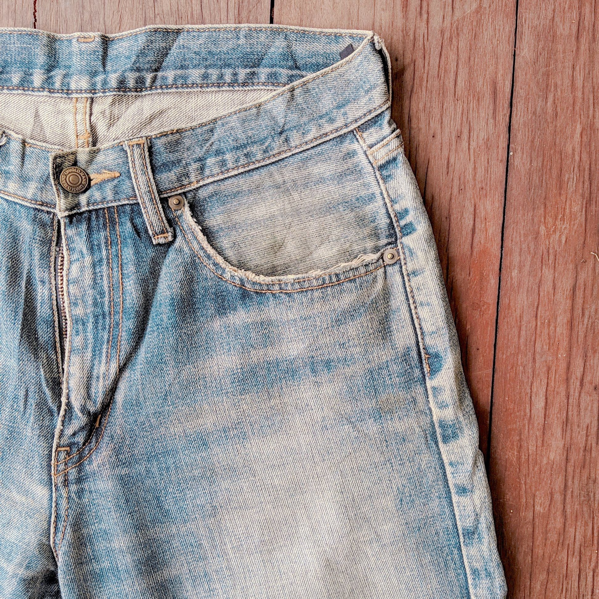 Japanese Brand × Jean × Vintage Vintage Japanese Sick Distressed Faded Denim Jeans Pants Size US 30 / EU 46 - 4 Thumbnail