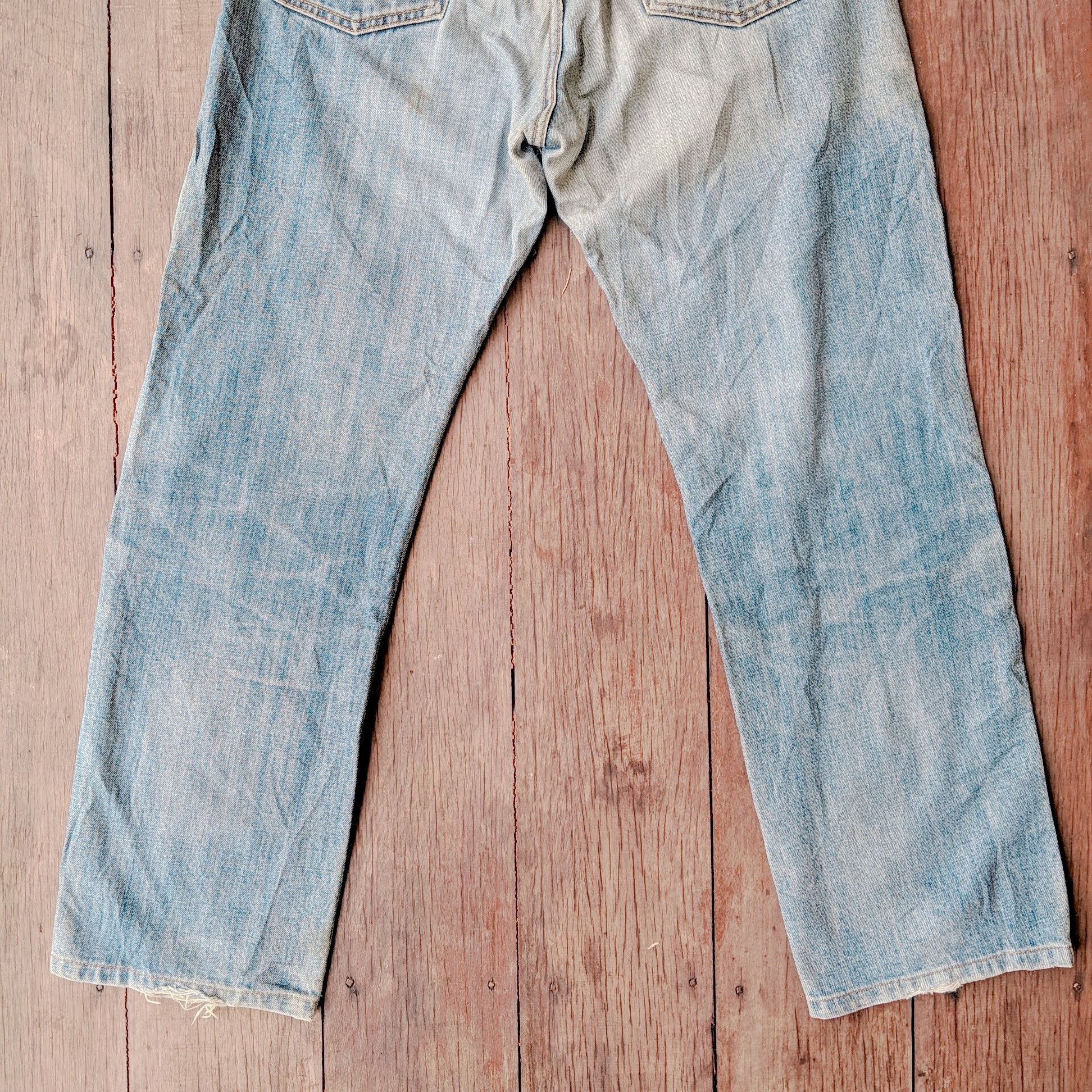 Japanese Brand × Jean × Vintage Vintage Japanese Sick Distressed Faded Denim Jeans Pants Size US 30 / EU 46 - 13 Thumbnail