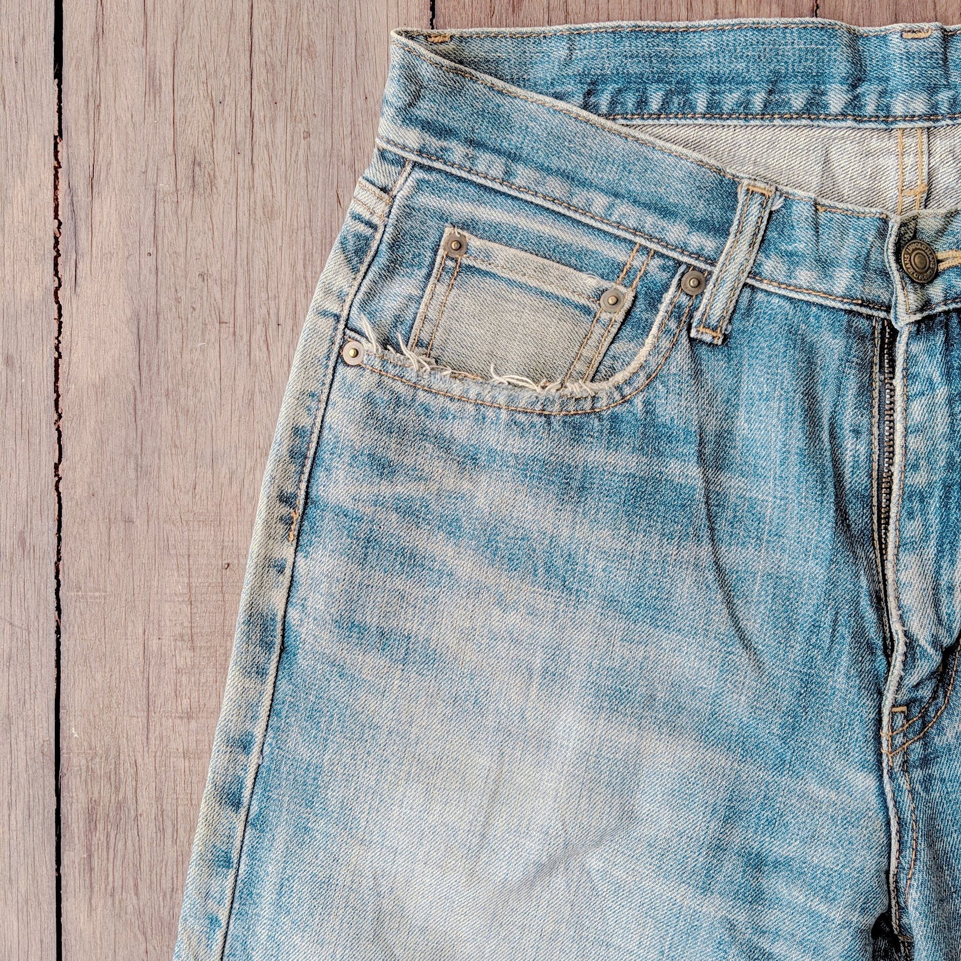 Japanese Brand × Jean × Vintage Vintage Japanese Sick Distressed Faded Denim Jeans Pants Size US 30 / EU 46 - 3 Thumbnail