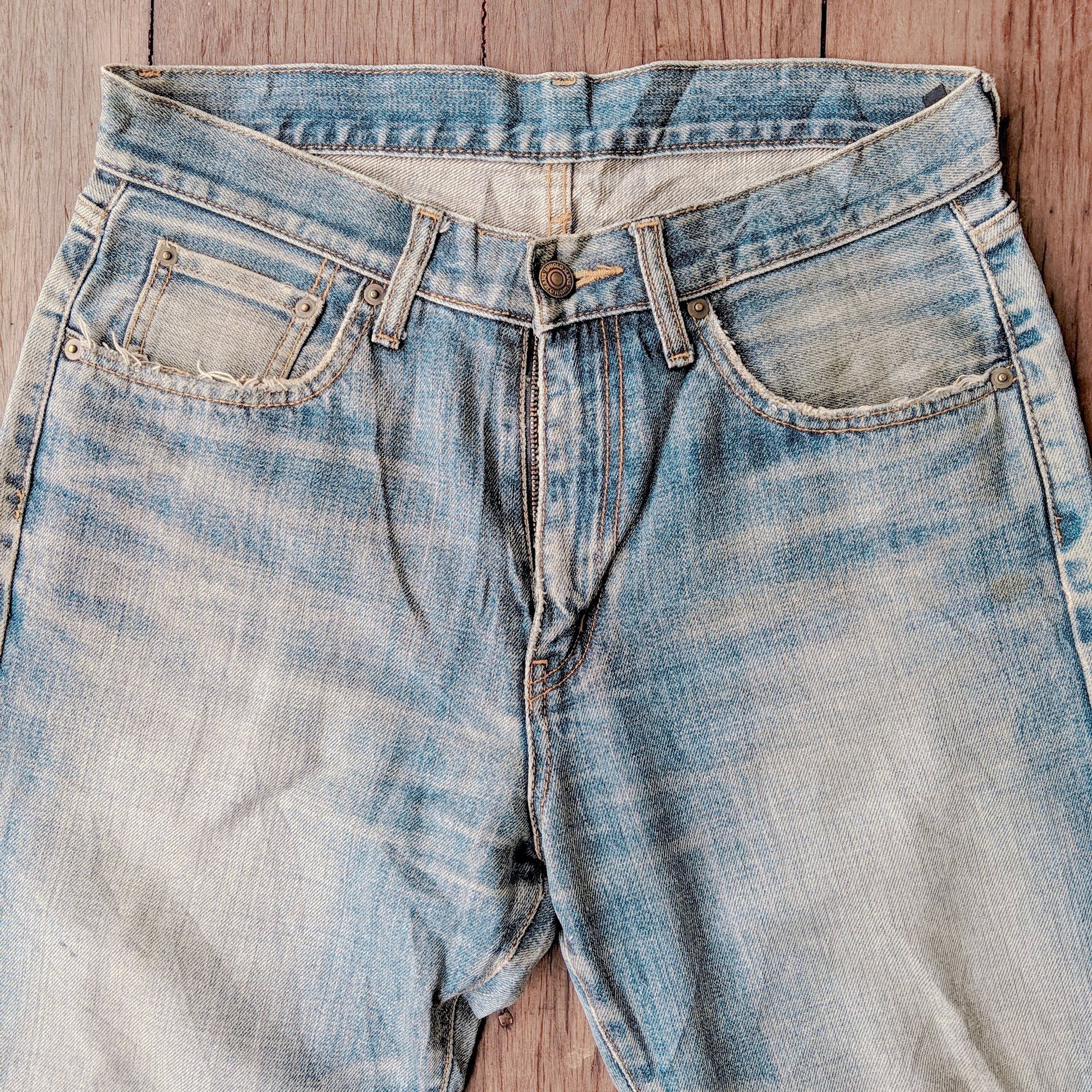 Japanese Brand × Jean × Vintage Vintage Japanese Sick Distressed Faded Denim Jeans Pants Size US 30 / EU 46 - 2 Thumbnail