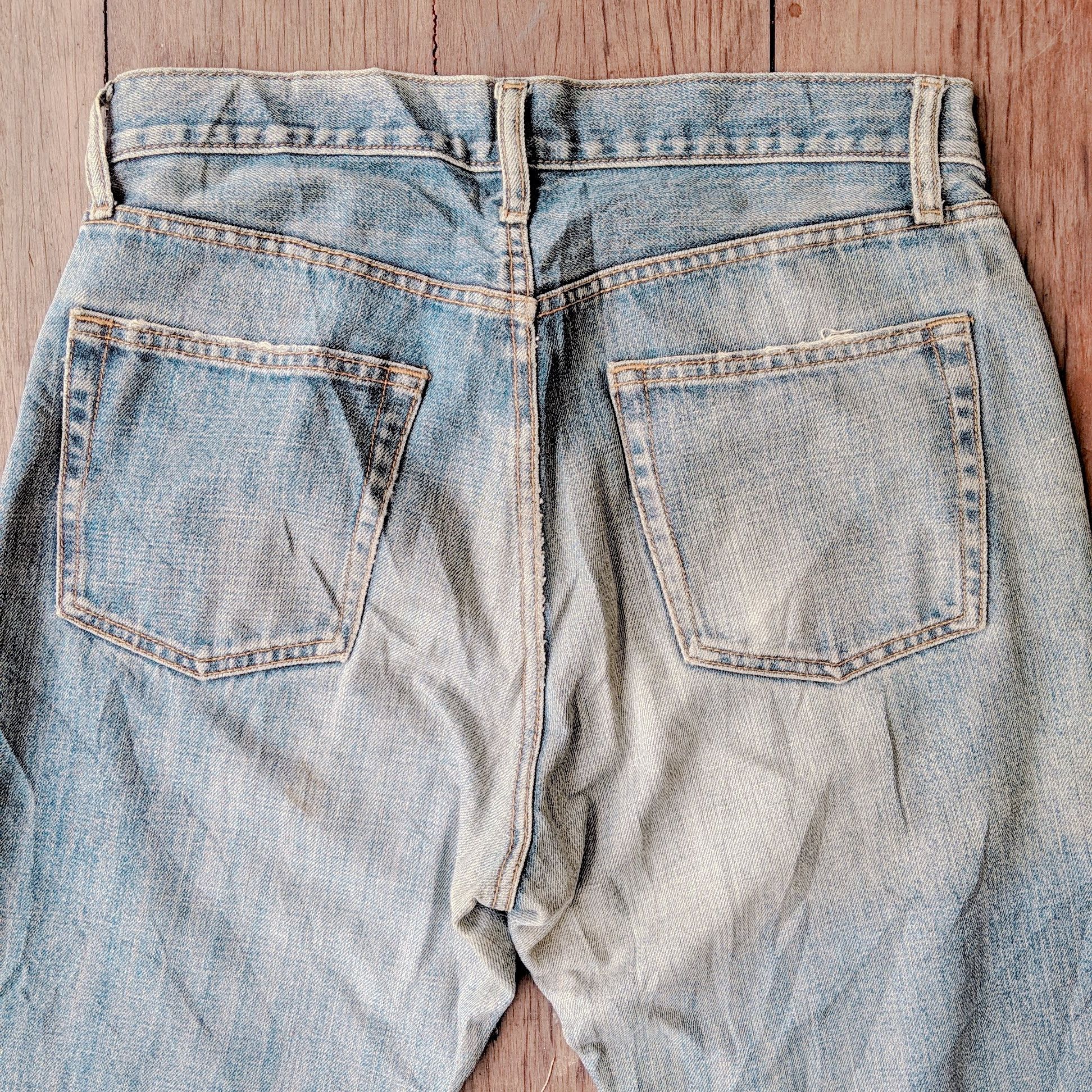 Japanese Brand × Jean × Vintage Vintage Japanese Sick Distressed Faded Denim Jeans Pants Size US 30 / EU 46 - 10 Thumbnail