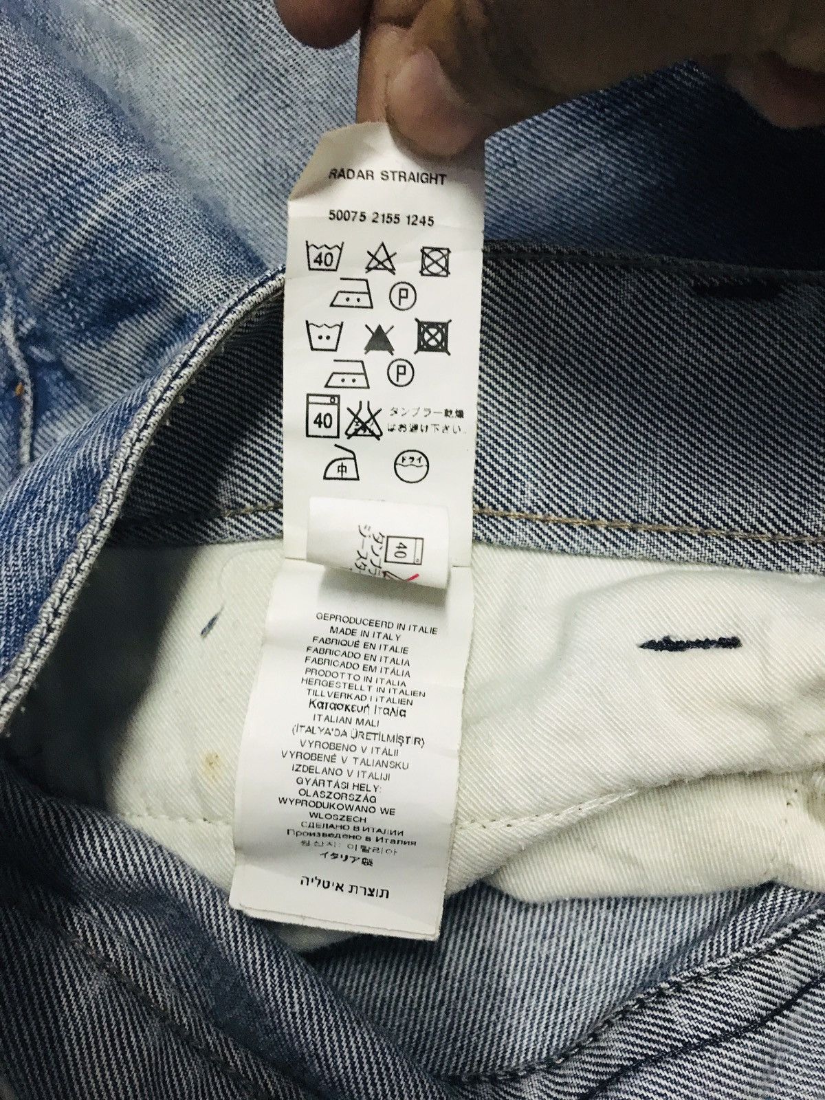 G-Star × Japanese Brand G Star RAW 3301 Tapered Patch Distress Denim Jeans Size US 34 / EU 50 - 14 Thumbnail
