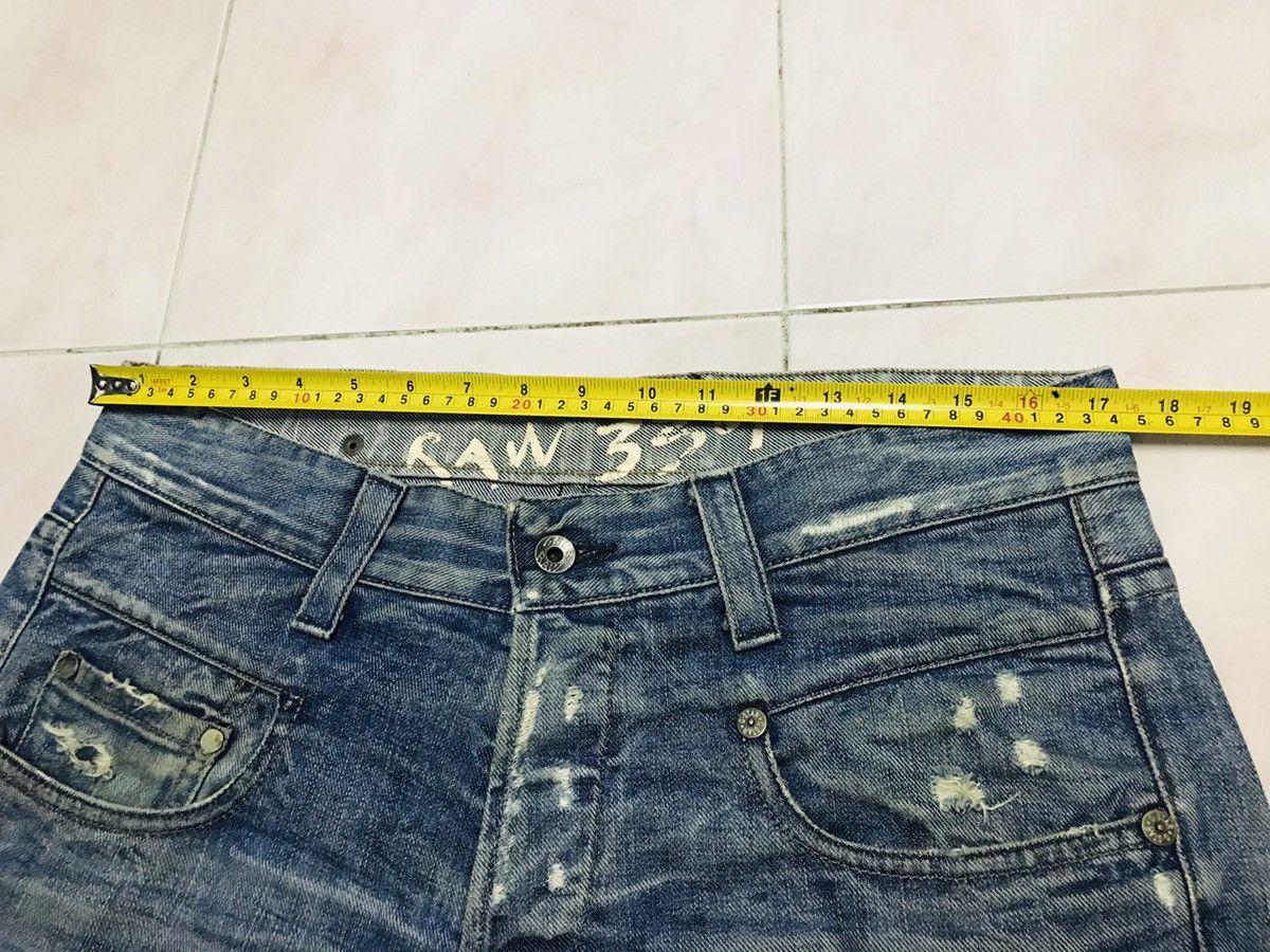 G-Star × Japanese Brand G Star RAW 3301 Tapered Patch Distress Denim Jeans Size US 34 / EU 50 - 15 Thumbnail