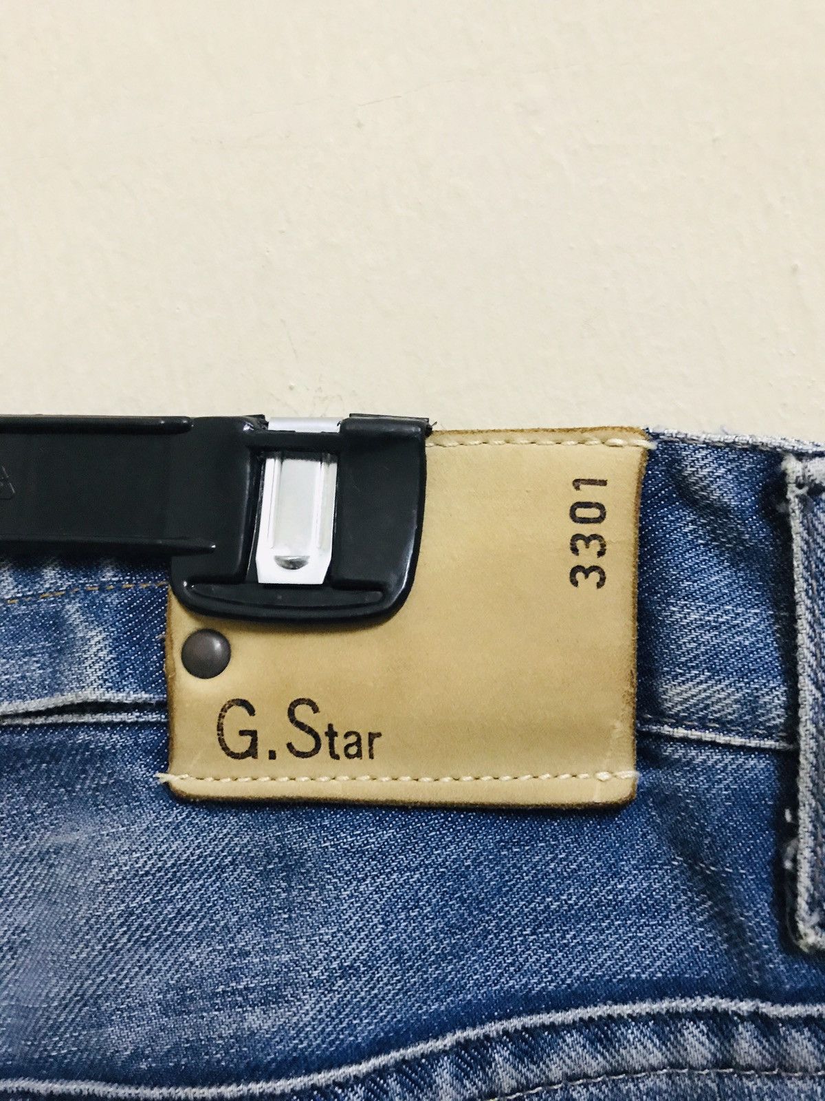 G-Star × Japanese Brand G Star RAW 3301 Tapered Patch Distress Denim Jeans Size US 34 / EU 50 - 11 Thumbnail