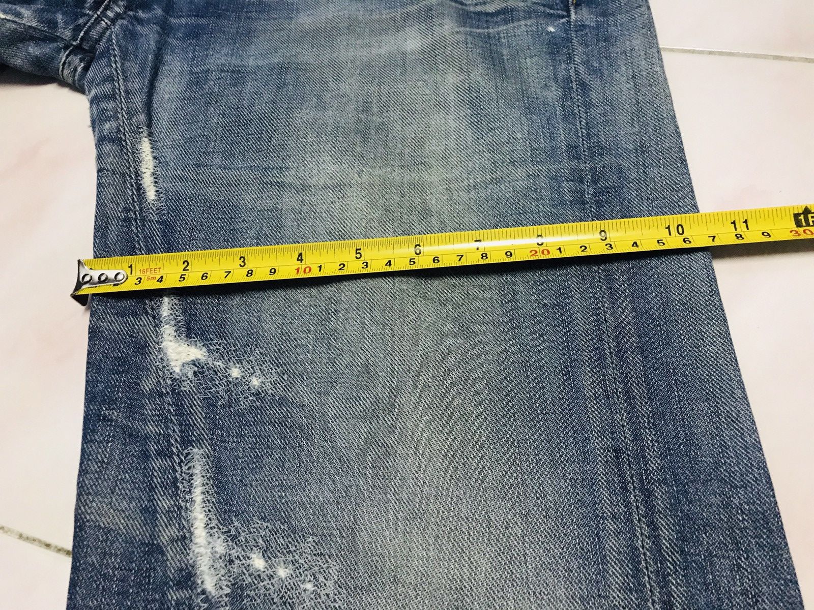 G-Star × Japanese Brand G Star RAW 3301 Tapered Patch Distress Denim Jeans Size US 34 / EU 50 - 17 Thumbnail
