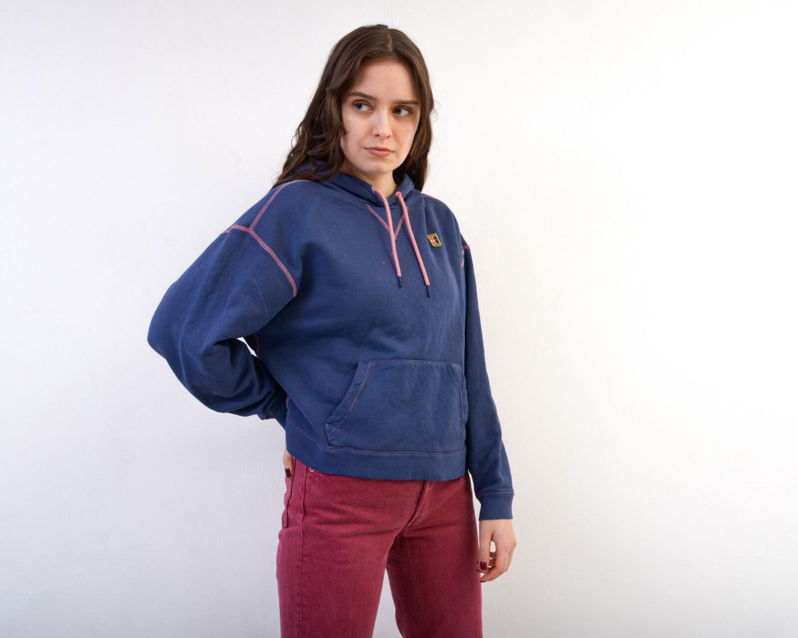 Nike × Vintage S Jumper Sweater Pullover Hoodie Jacket Purple Pink Sport Size S / US 4 / IT 40 - 1 Thumbnail