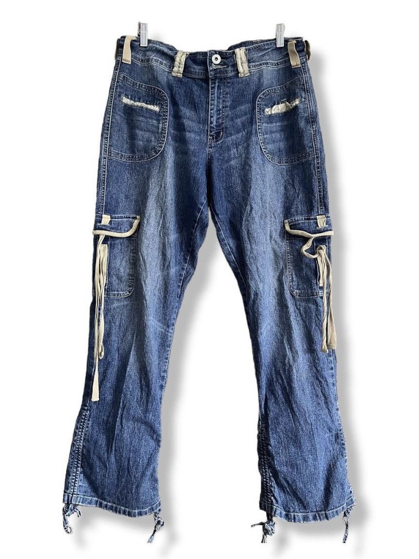 image of Avant Garde Seditionaries Lazer Bondage Cargo Multipockets Denim Japan in Red, Men's (Size 36)