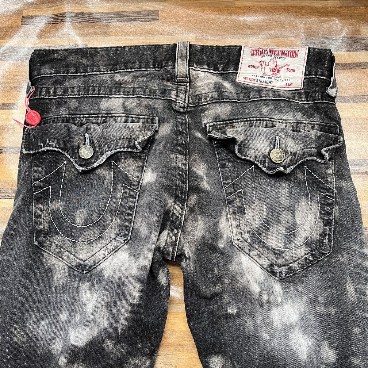 True Religion × Vintage Seditionaries True Religion Ripped Denim Acid Wash Straight Size US 31 - 18 Thumbnail