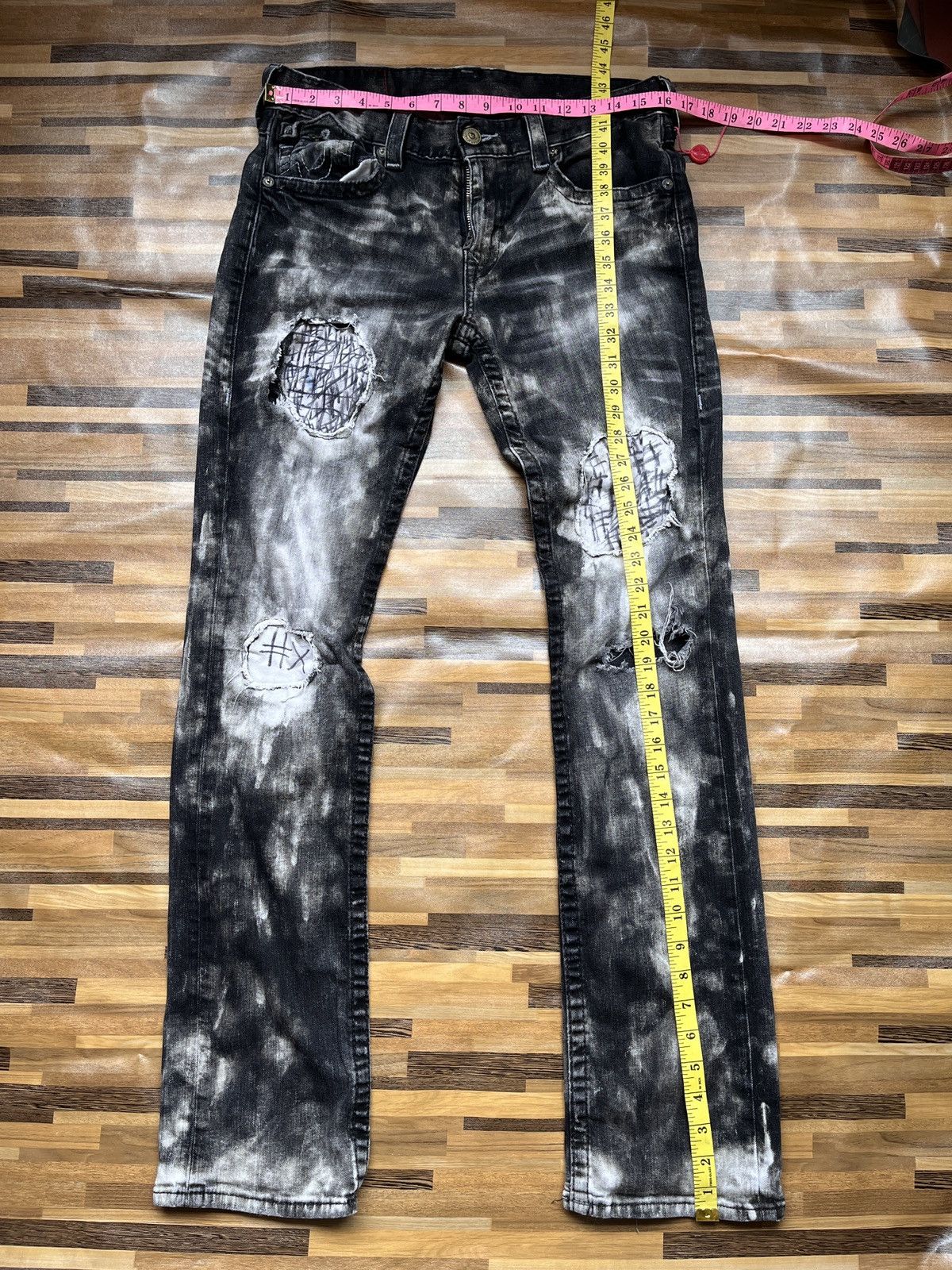 True Religion × Vintage Seditionaries True Religion Ripped Denim Acid Wash Straight Size US 31 - 4 Thumbnail