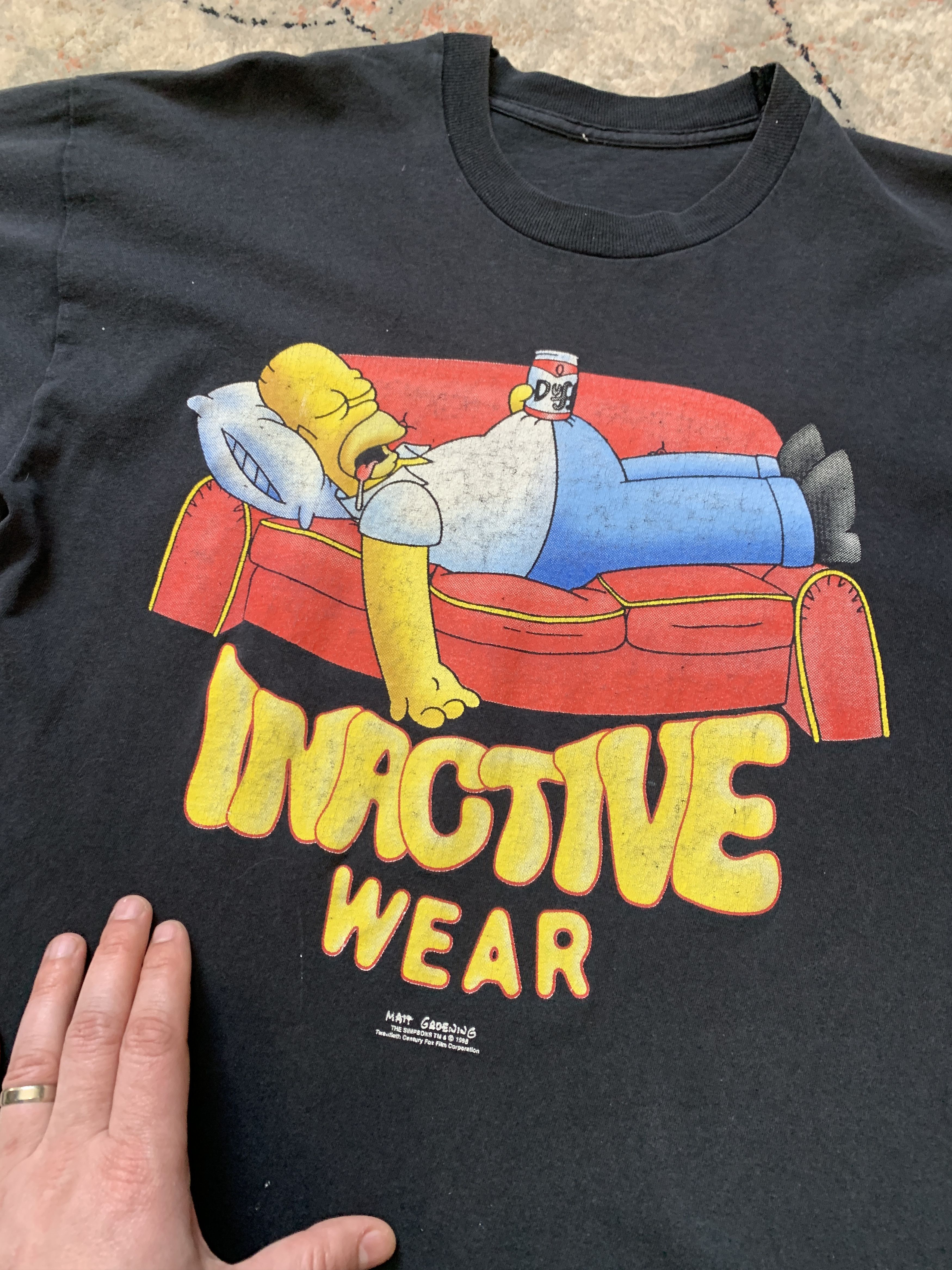 The Simpsons The Simpsons 1998 Matt Groening Inactive Wear Tee Size US L / EU 52-54 / 3 - 3 Thumbnail