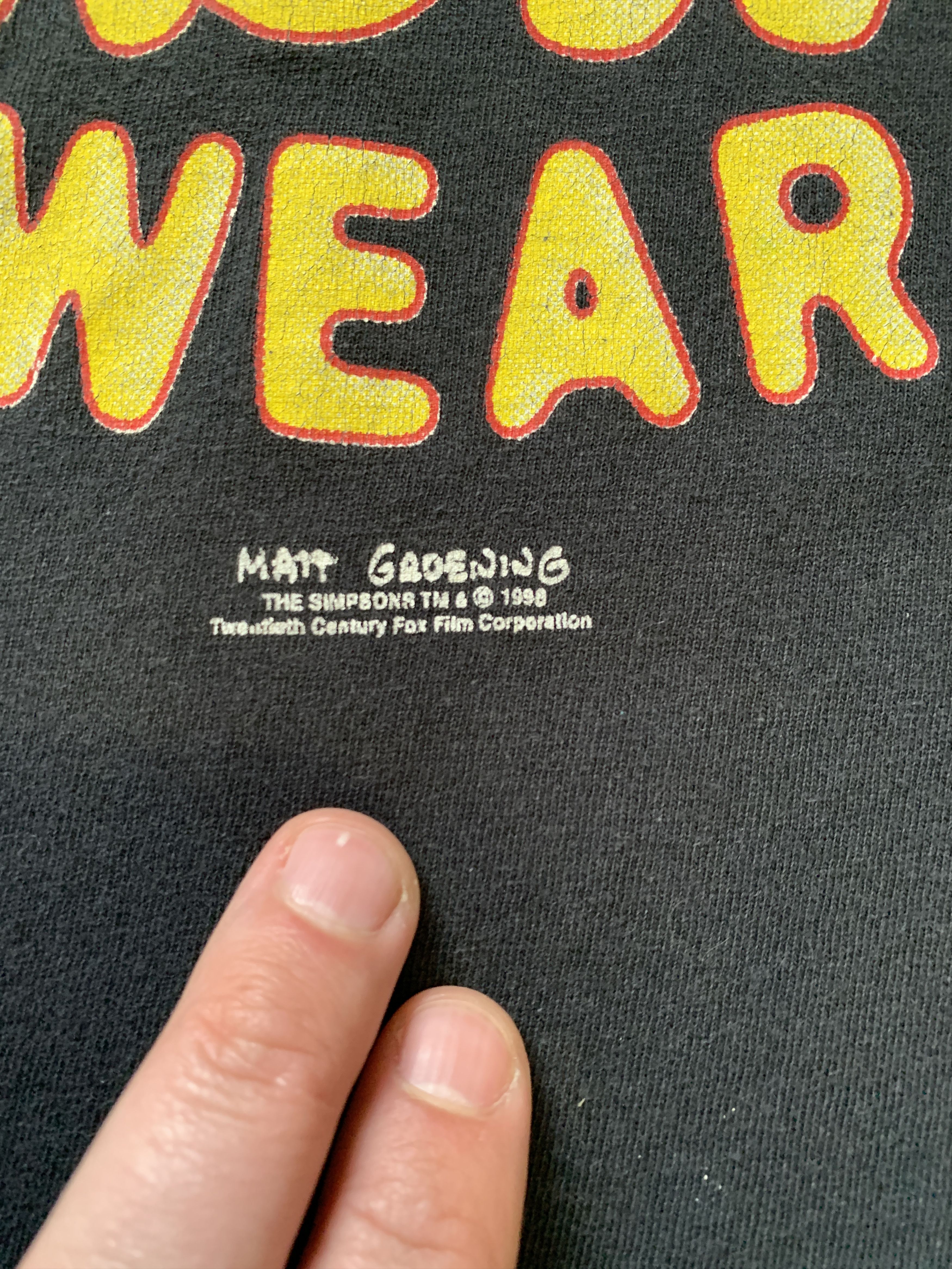 The Simpsons The Simpsons 1998 Matt Groening Inactive Wear Tee Size US L / EU 52-54 / 3 - 14 Thumbnail