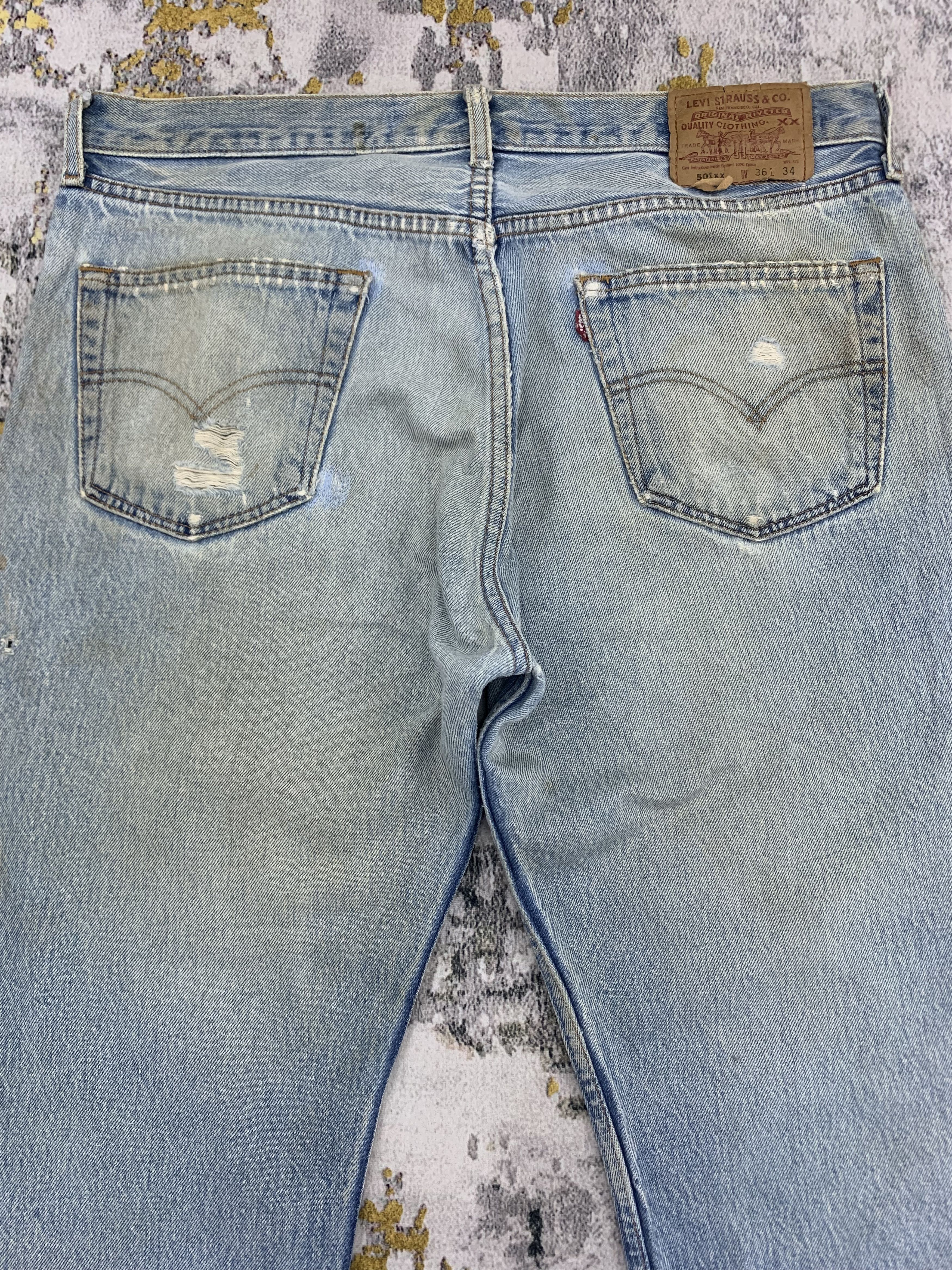 Levi's Vintage Levi's 501xx Denim 35x31 Distressed Size US 35 - 9 Thumbnail