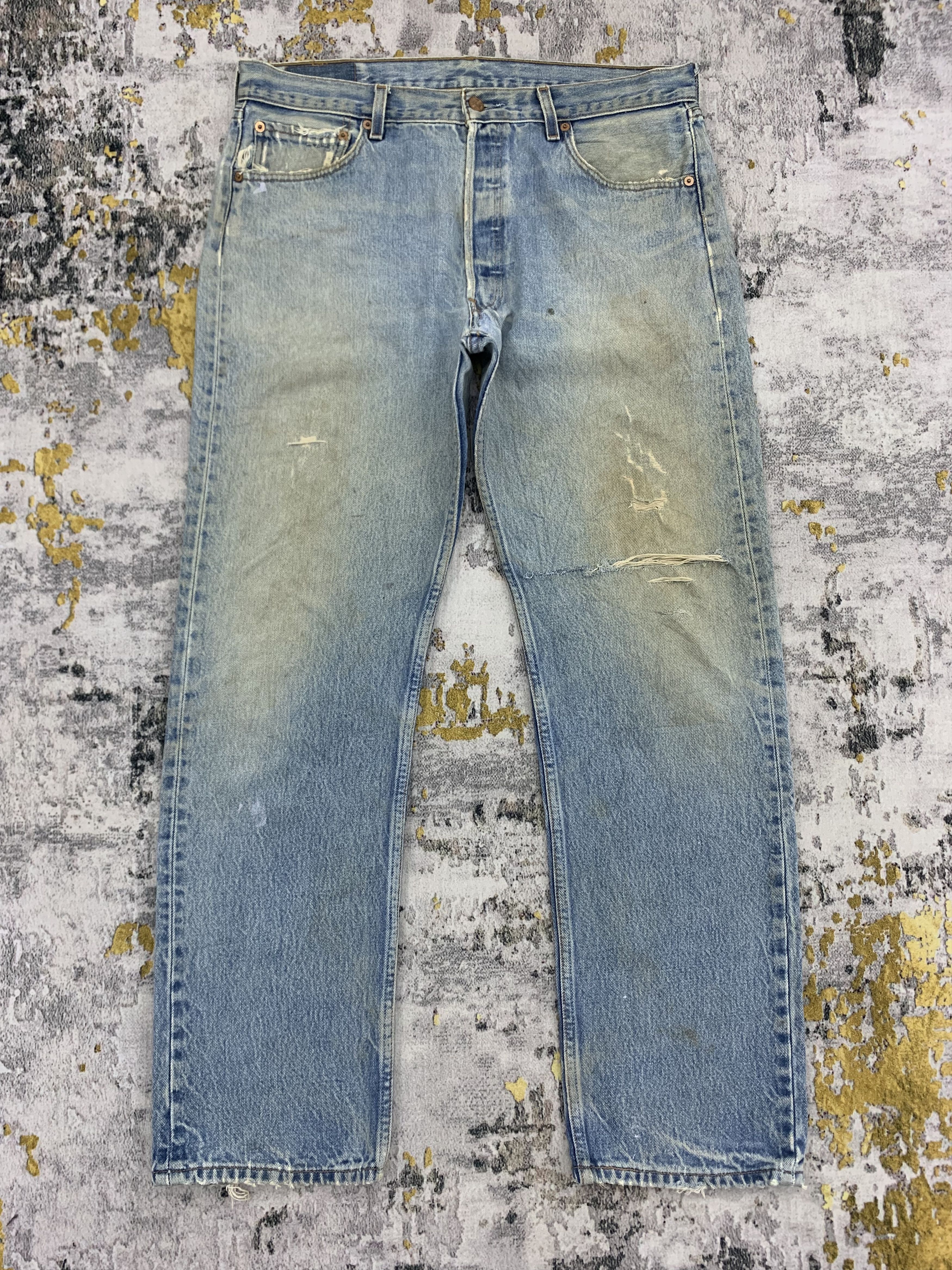 Levi's Vintage Levi's 501xx Denim 35x31 Distressed Size US 35 - 1 Thumbnail