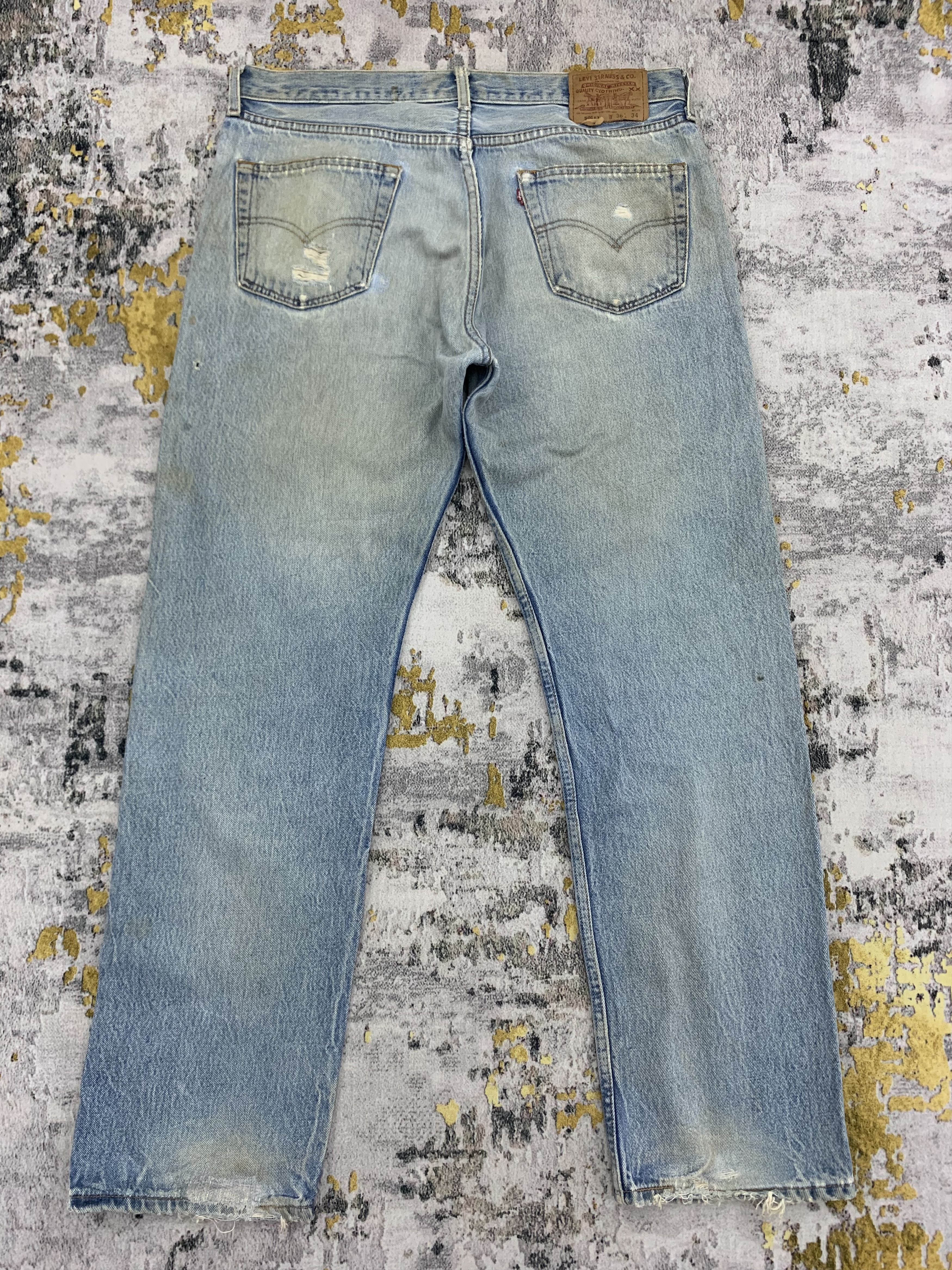 Levi's Vintage Levi's 501xx Denim 35x31 Distressed Size US 35 - 8 Thumbnail