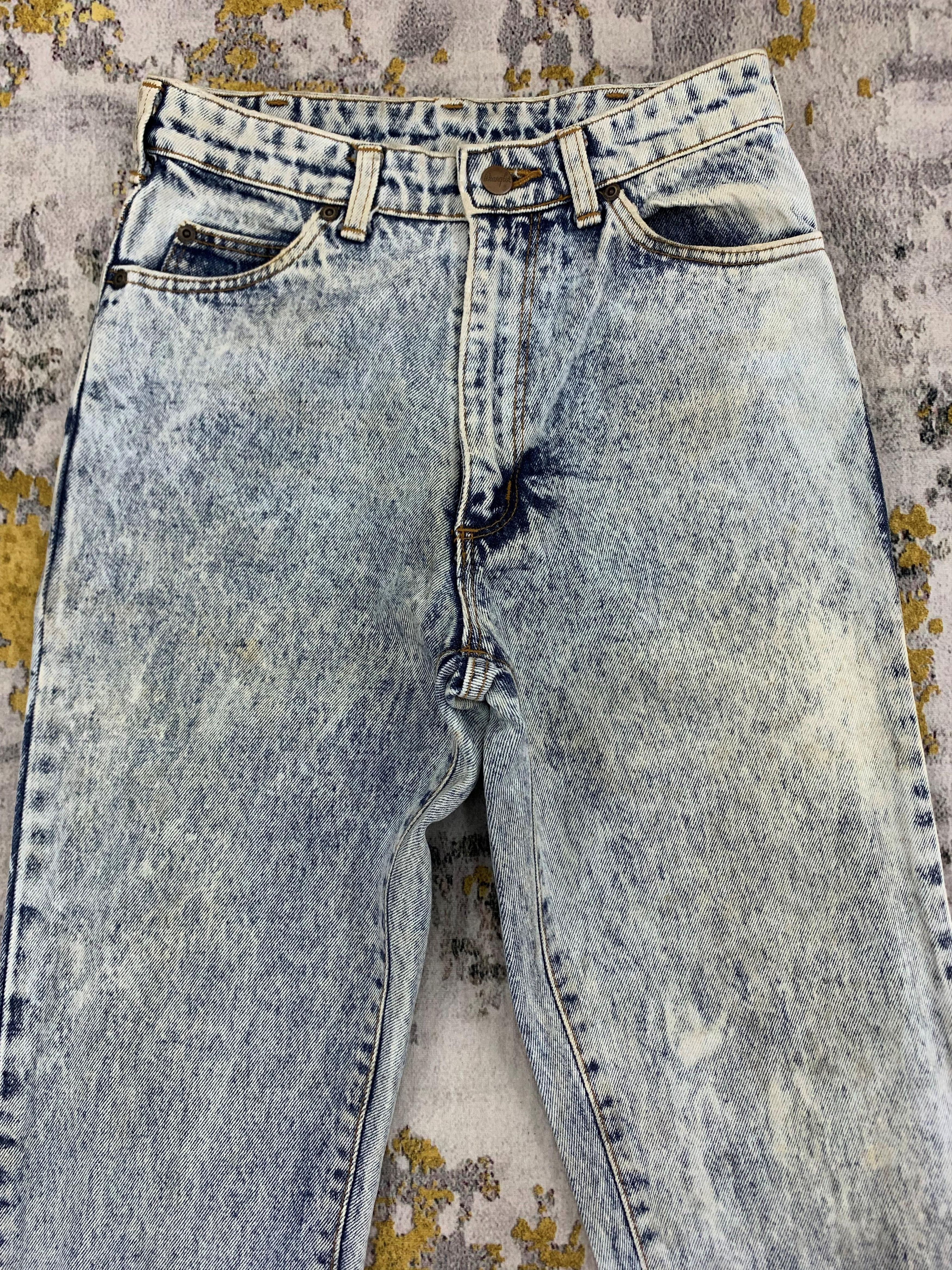 Vintage Vintage Wrangler Acid Wash Denim 26x33 Dirty Faded Size 26" / US 2 / IT 38 - 2 Thumbnail