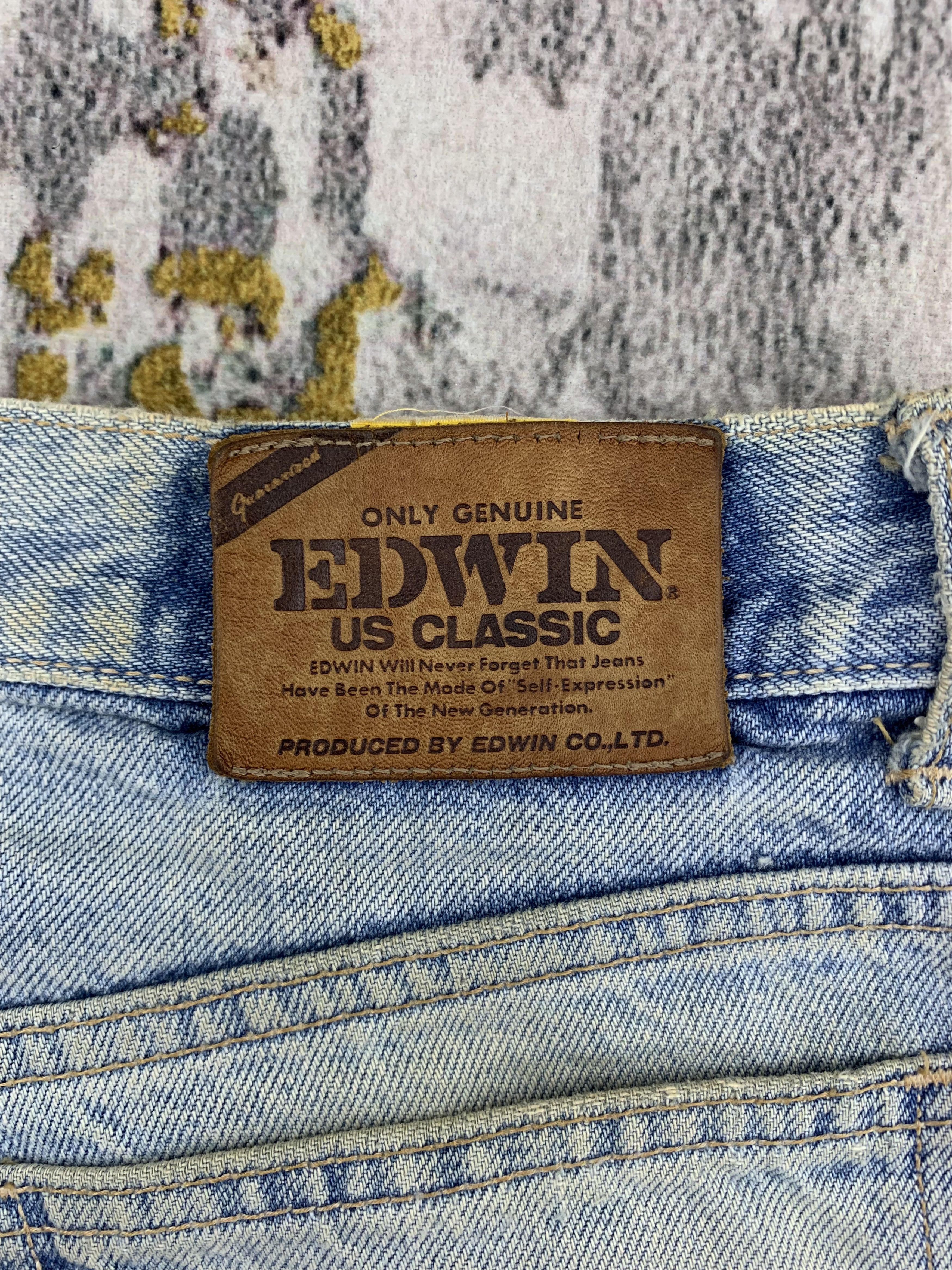 Edwin Vintage Edwin Denim 29x30.5 Distressed Faded Size US 29 - 10 Thumbnail