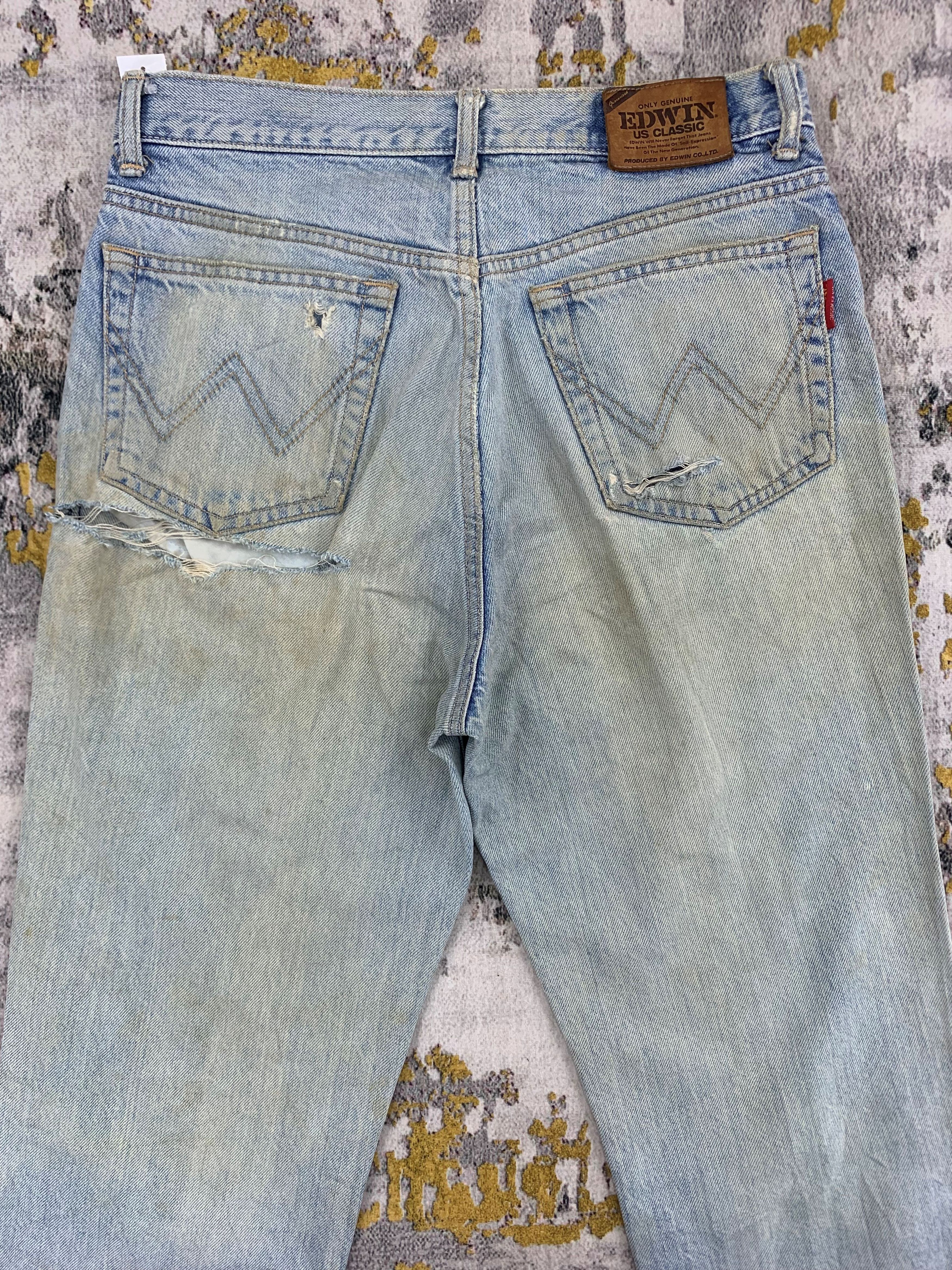 Edwin Vintage Edwin Denim 29x30.5 Distressed Faded Size US 29 - 9 Thumbnail