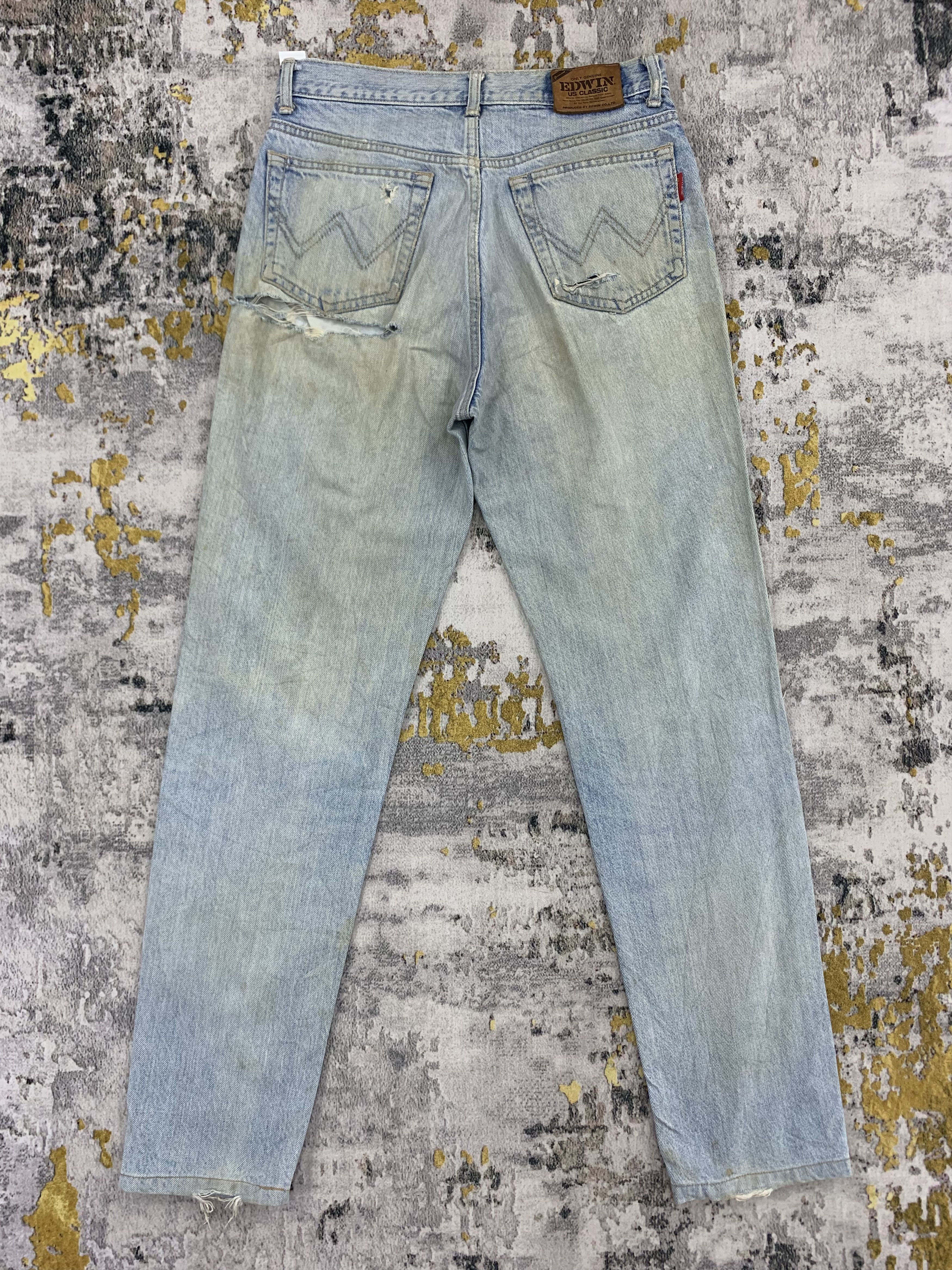 Edwin Vintage Edwin Denim 29x30.5 Distressed Faded Size US 29 - 8 Thumbnail
