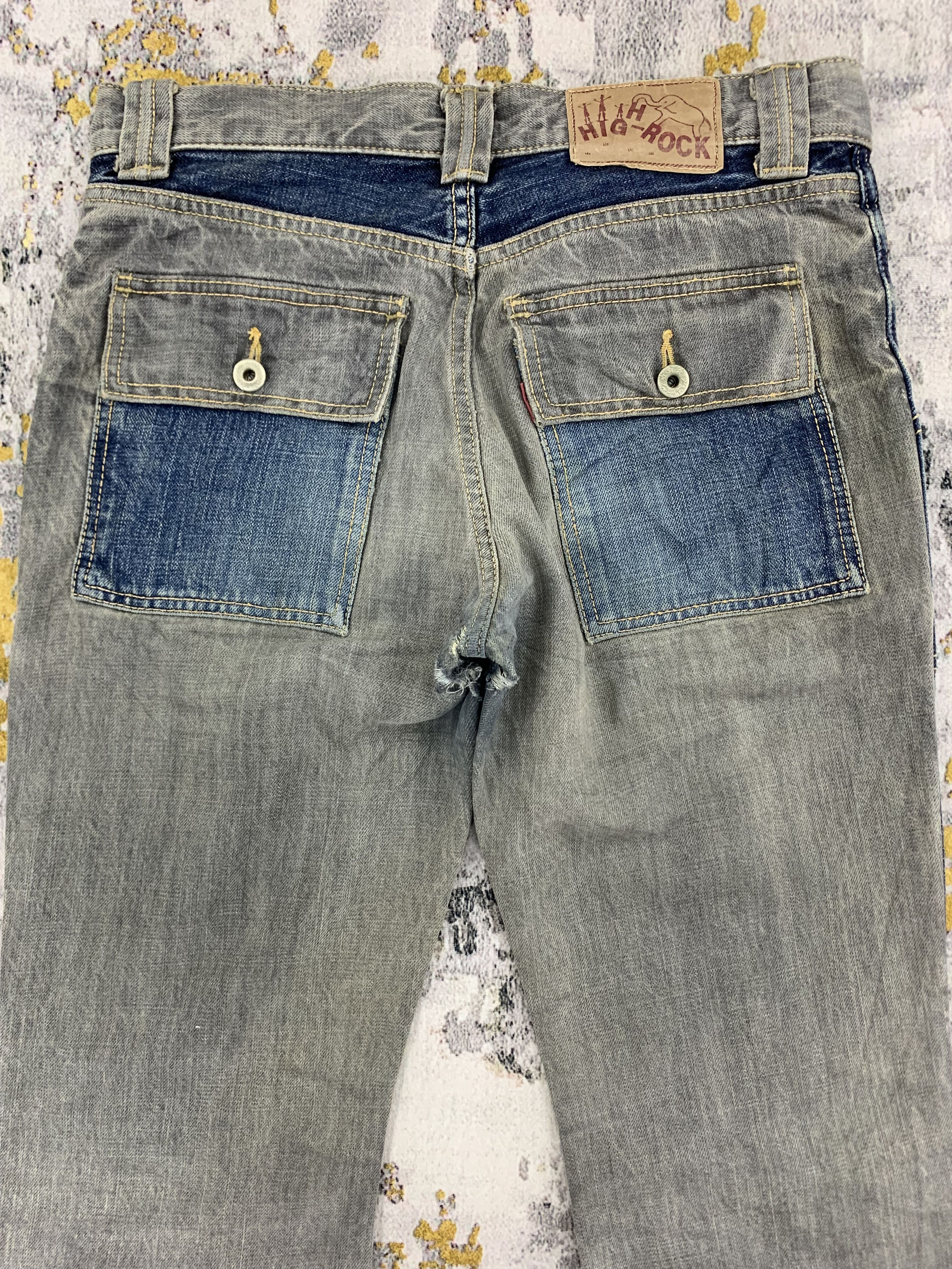 Japanese Brand Vintage High Rock Bush Pants Denim 29x32 Distressed Size US 29 - 7 Thumbnail