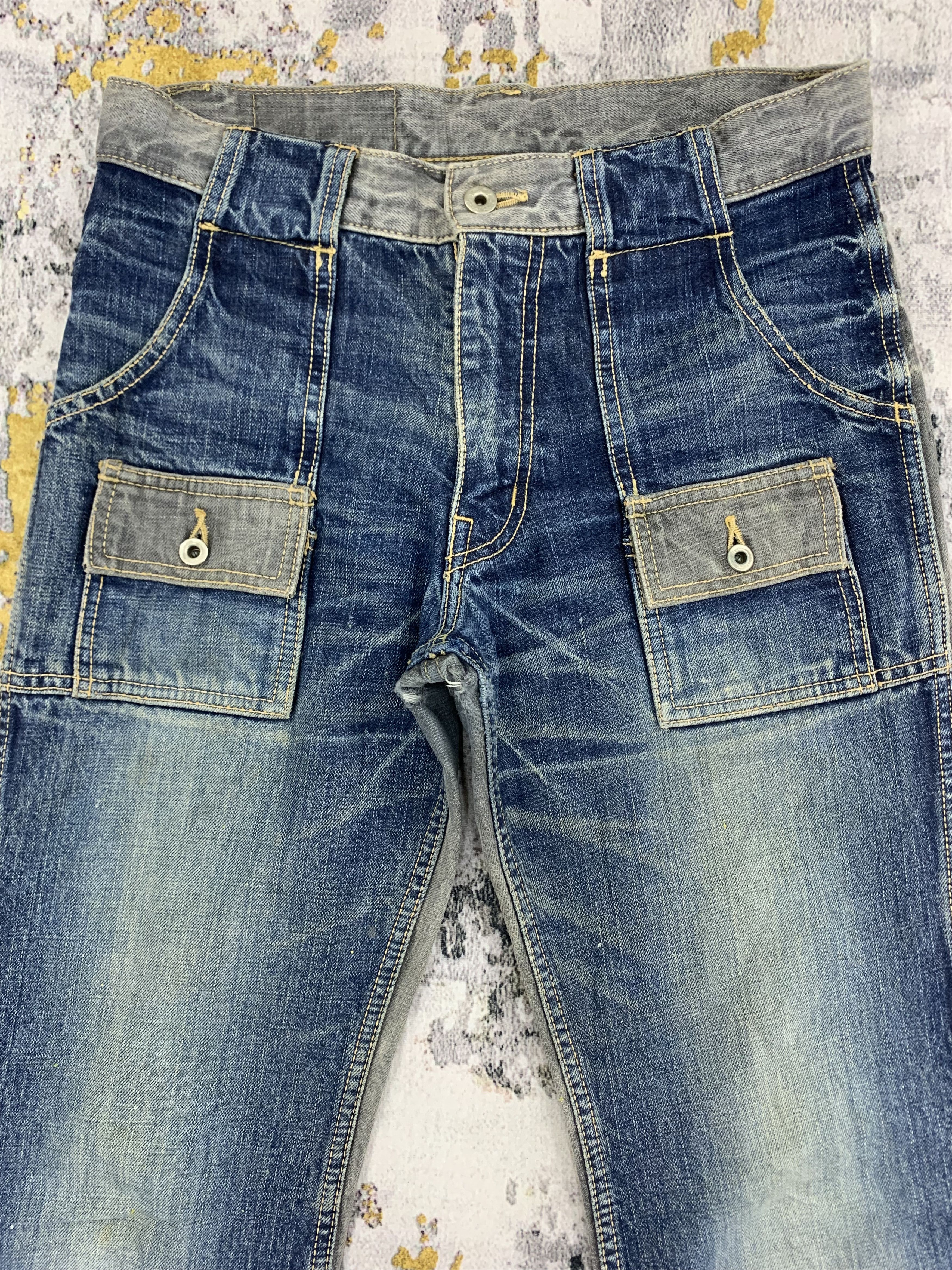 Japanese Brand Vintage High Rock Bush Pants Denim 29x32 Distressed Size US 29 - 2 Thumbnail