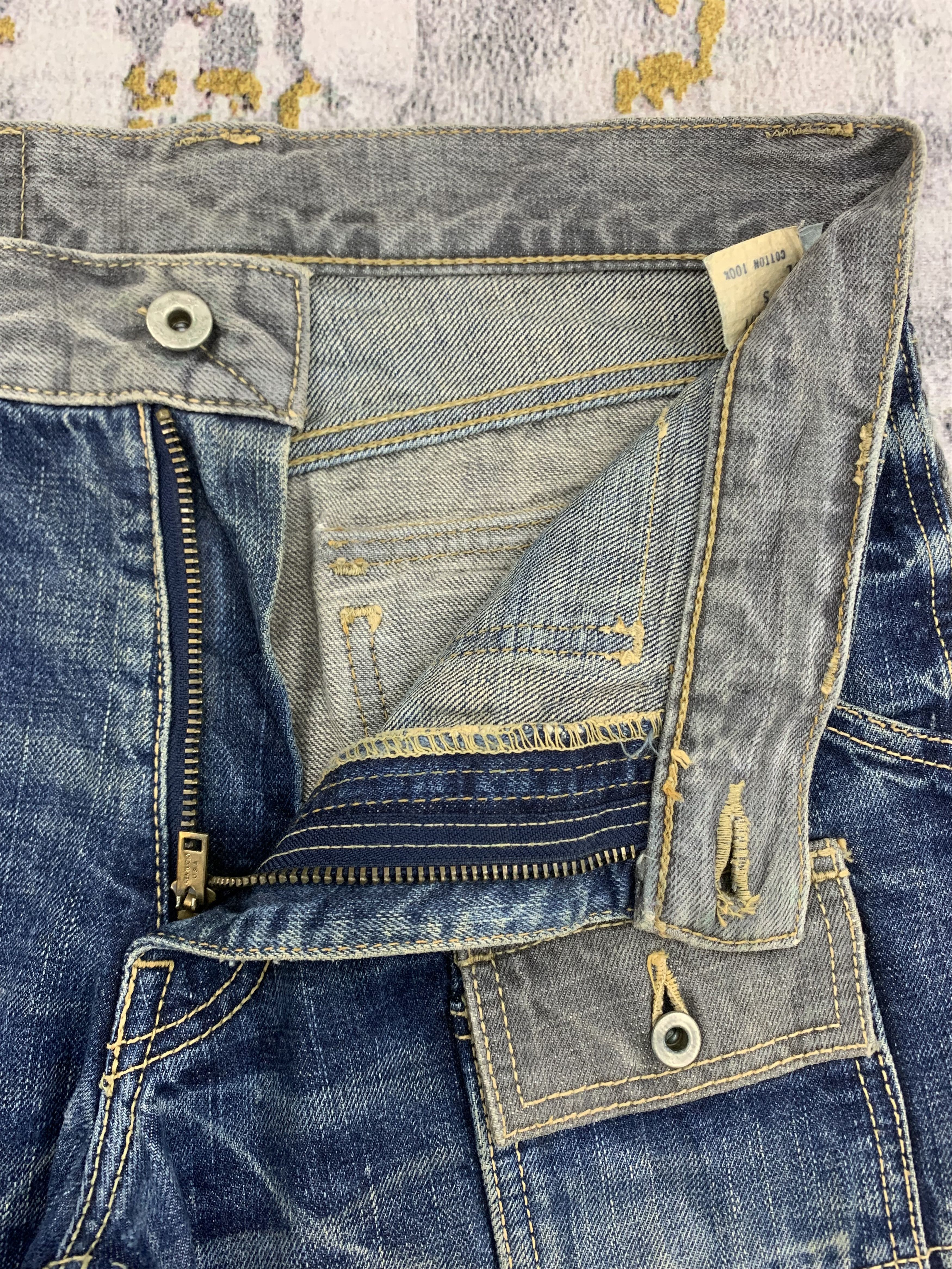 Japanese Brand Vintage High Rock Bush Pants Denim 29x32 Distressed Size US 29 - 3 Thumbnail