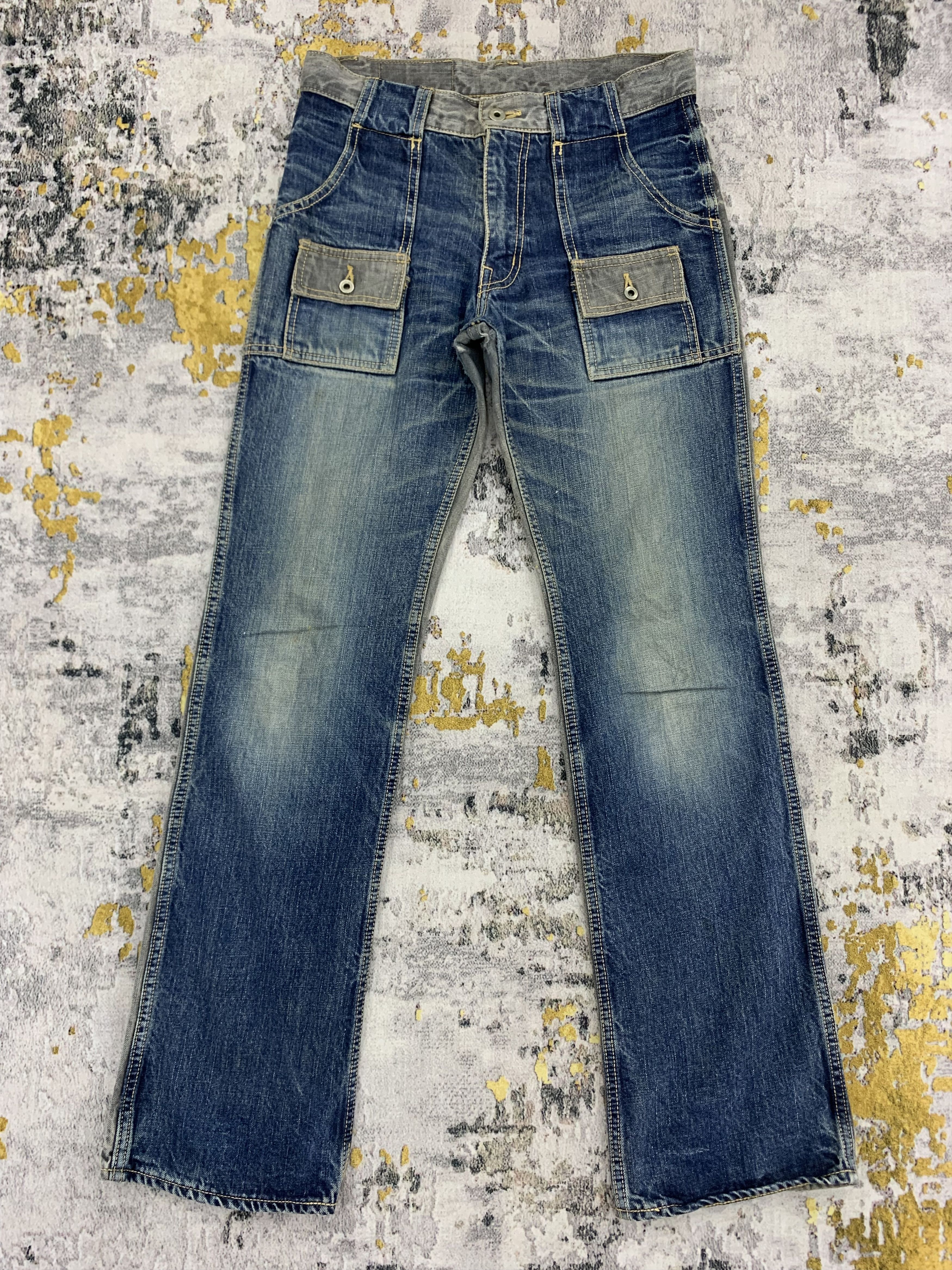 Japanese Brand Vintage High Rock Bush Pants Denim 29x32 Distressed Size US 29 - 1 Thumbnail
