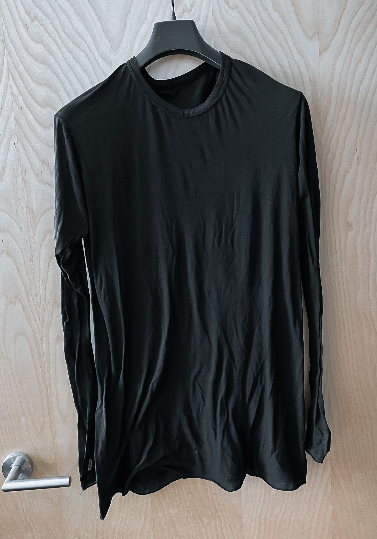 Boris Bidjan Saberi Object Dyed Black Long Sleeve - Cotton & Cashmere ...