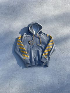 Off white grey 2024 and yellow hoodie