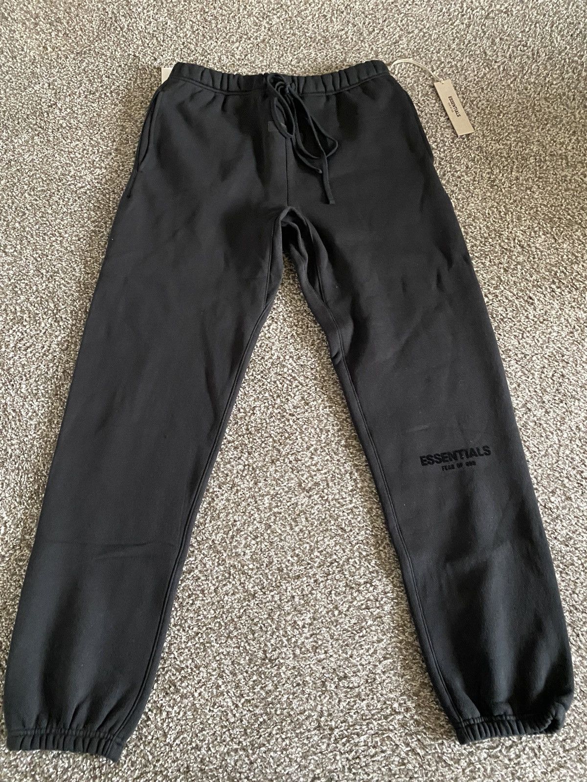image of Essentials Fear Of God Stretch Limo Sweatpants in Black, Men's (Size 36)