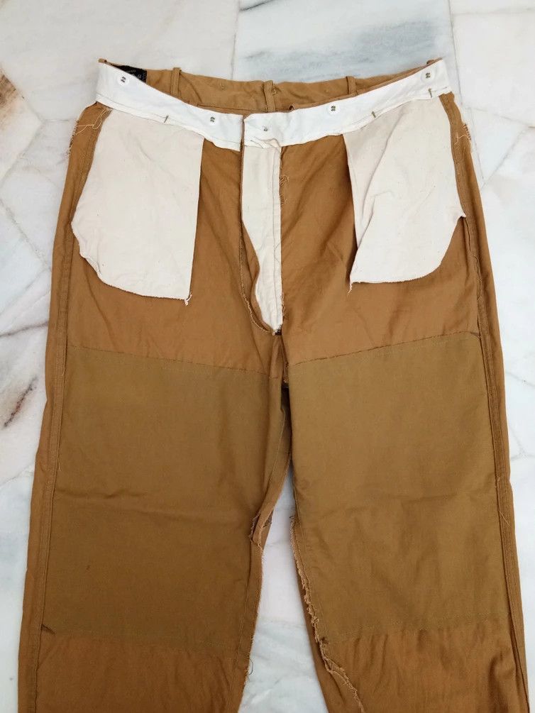 Vintage 1940 50's Hunting Wooden Cotton duck canvas pants USA Size US 38 / EU 54 - 8 Thumbnail