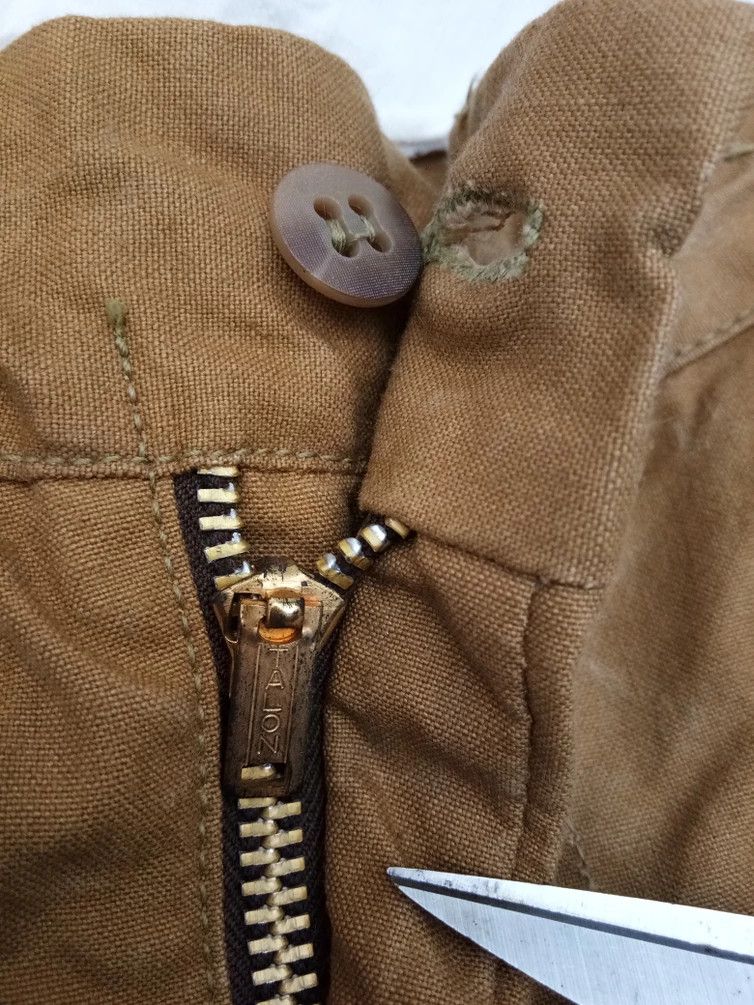 Vintage 1940 50's Hunting Wooden Cotton duck canvas pants USA Size US 38 / EU 54 - 7 Thumbnail