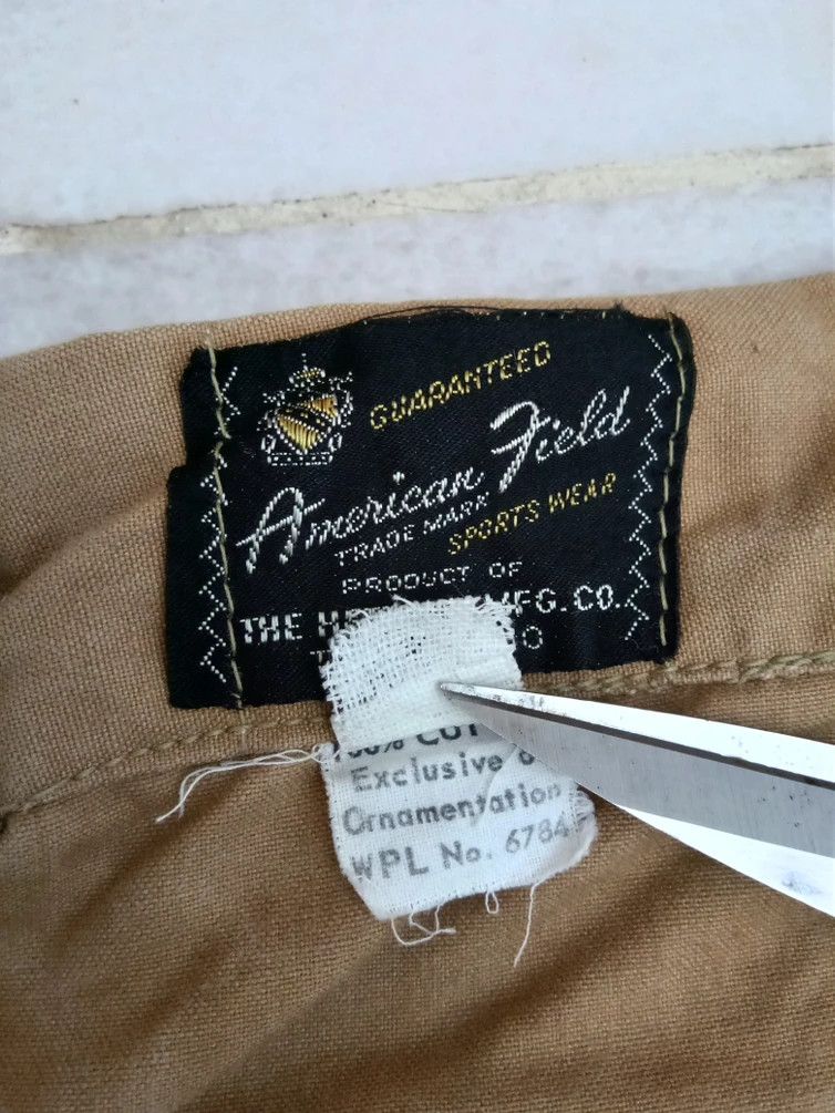 Vintage 1940 50's Hunting Wooden Cotton duck canvas pants USA Size US 38 / EU 54 - 4 Thumbnail