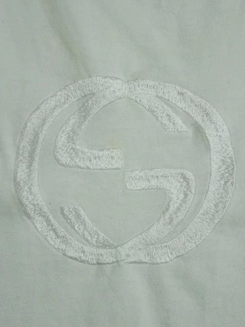 Gucci Gucci (Tom Ford era) Ss1997 embroidered split logo tee Size US M / EU 48-50 / 2 - 1 Thumbnail
