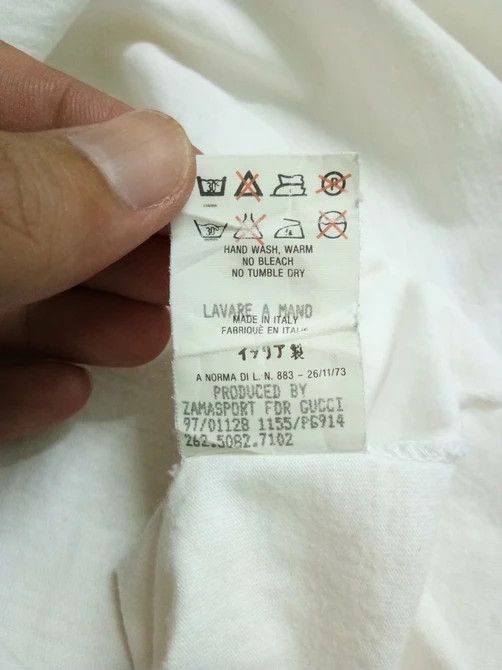 Gucci Gucci (Tom Ford era) Ss1997 embroidered split logo tee Size US M / EU 48-50 / 2 - 6 Thumbnail
