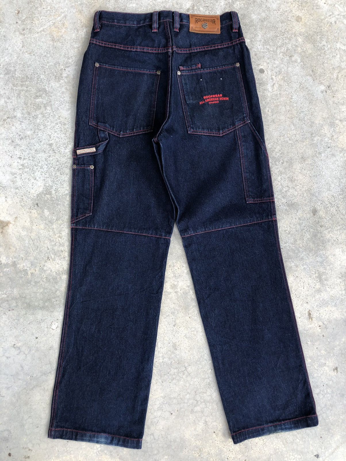 image of Rocawear Baggy Jeans Carpenter Hip Hop in Blue, Men's (Size 32)