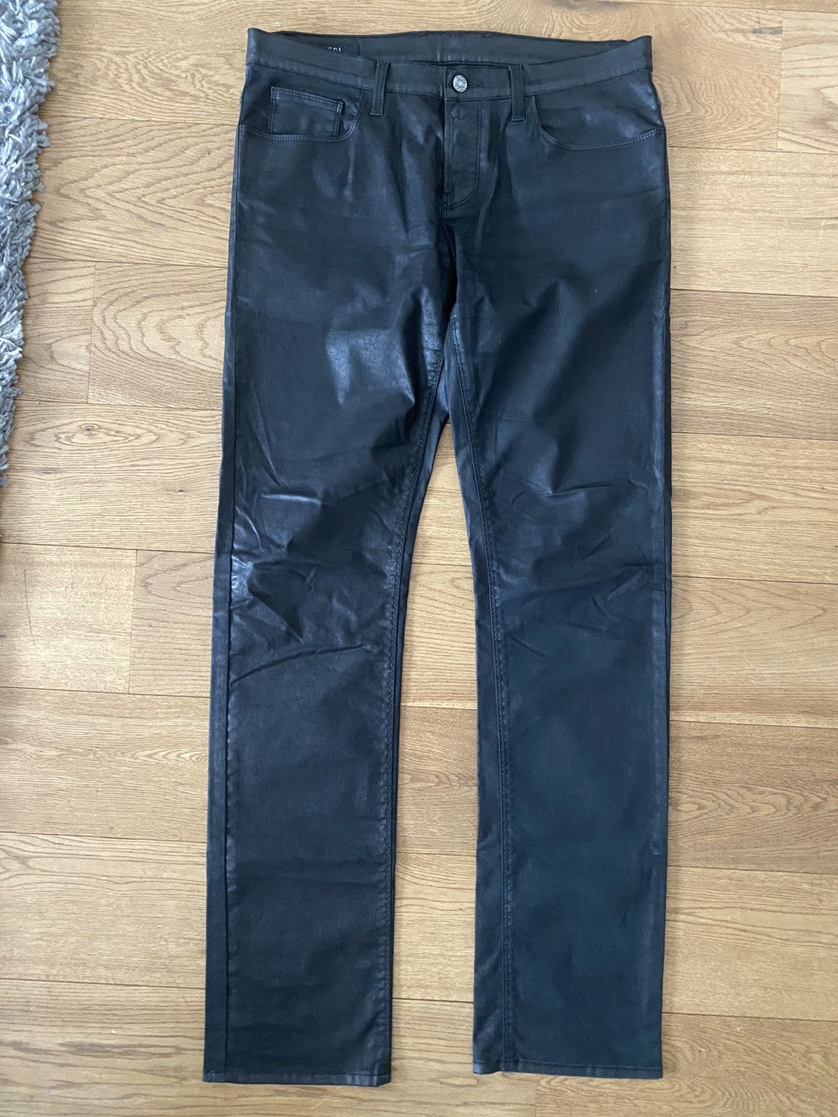 2009 Leather + Waxed Effect Pants
