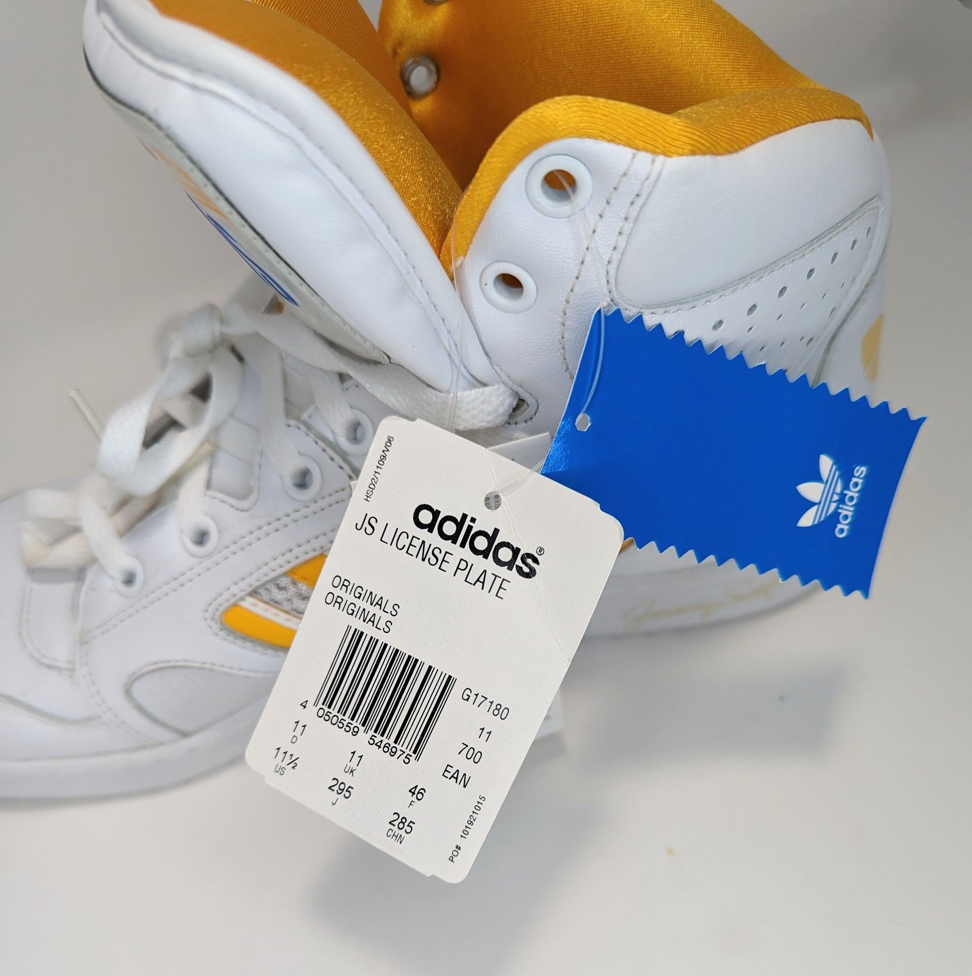 Adidas Jeremy Scott adidas x Jeremy Scott Beverly Hills License Plate US11.5 Grailed