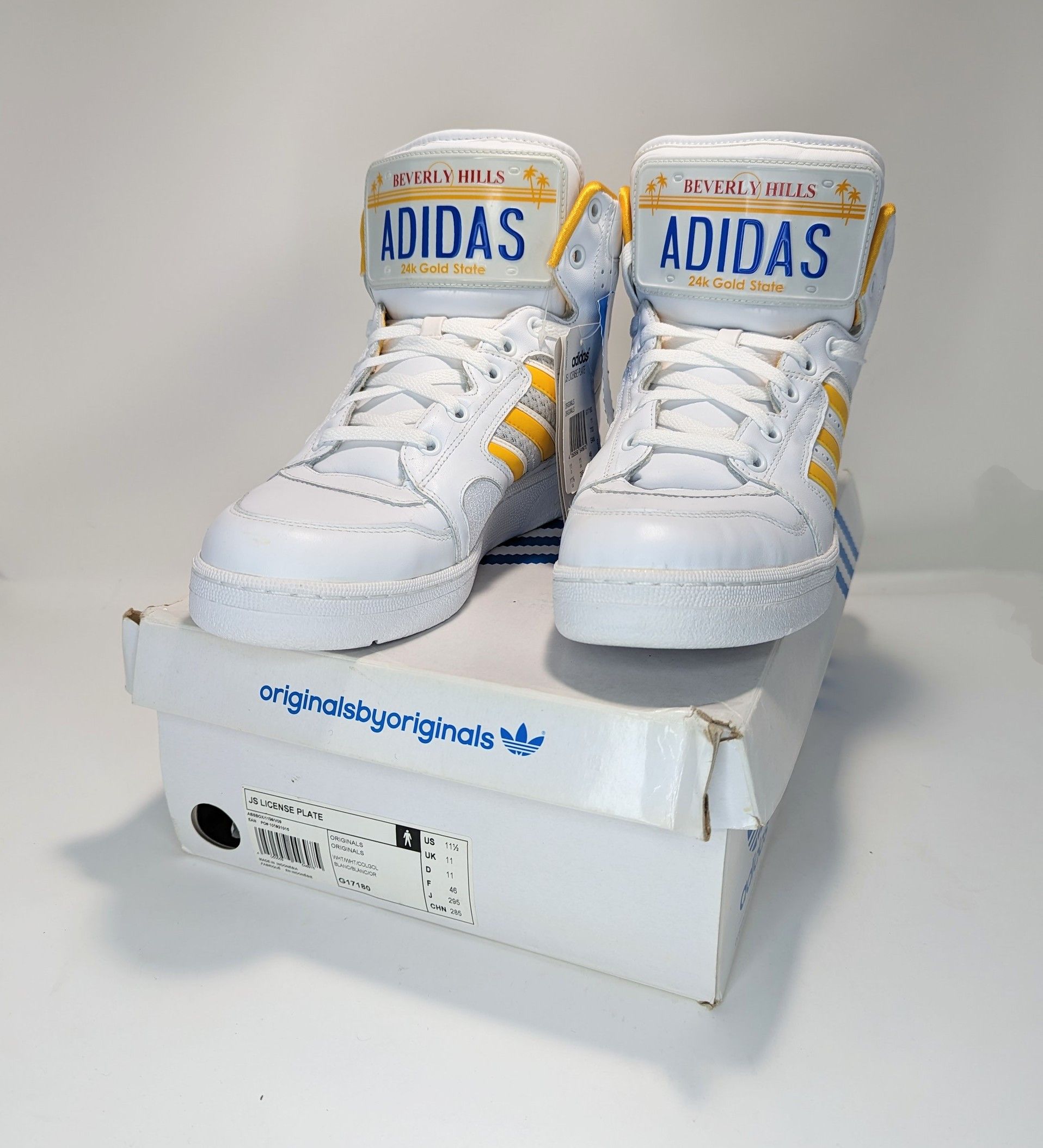 Adidas Jeremy Scott adidas x Jeremy Scott Beverly Hills License Plate US11.5 Grailed