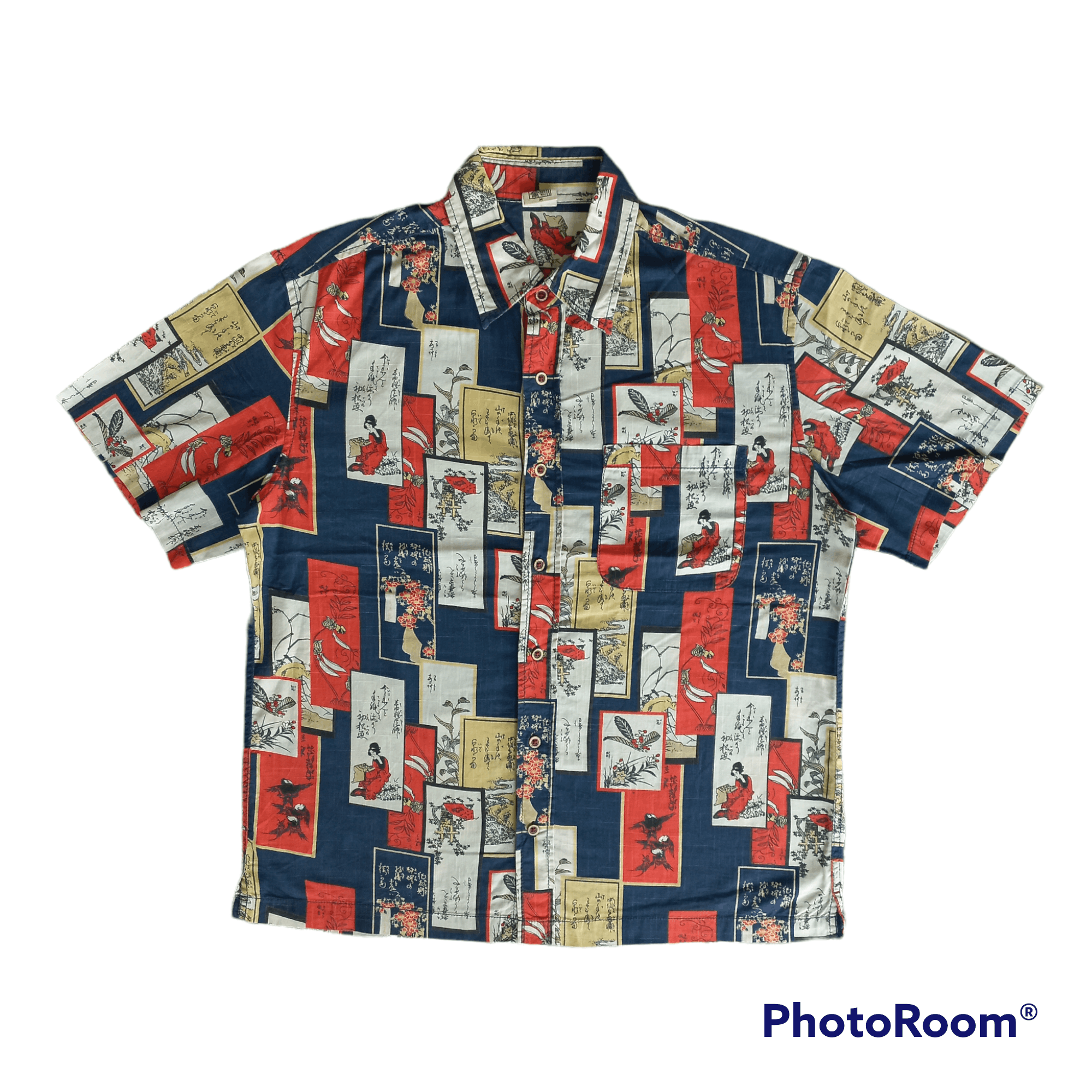 💥Vintage japanese traditional culture multicolor shirt