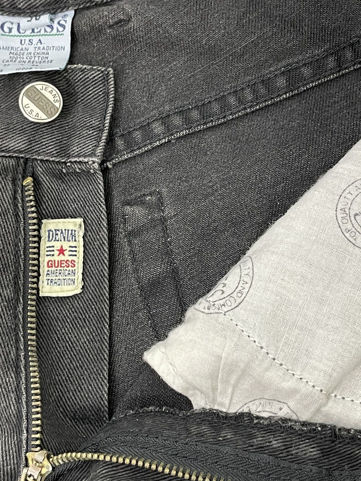 Guess Wide Baggy Jeans 90s Guess Jeans Faded Denim 1🟦6 Size US 30 / EU 46 - 25 Thumbnail