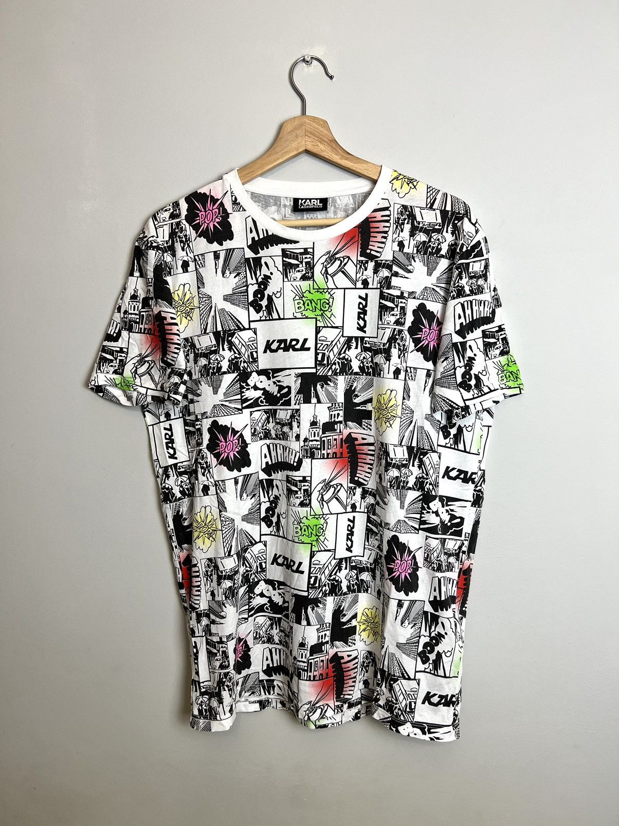Karl Lagerfeld Rare Karl Lagerfeld Pop Art Comics All Over Print T Shirt L Size US L / EU 52-54 / 3 - 1 Thumbnail