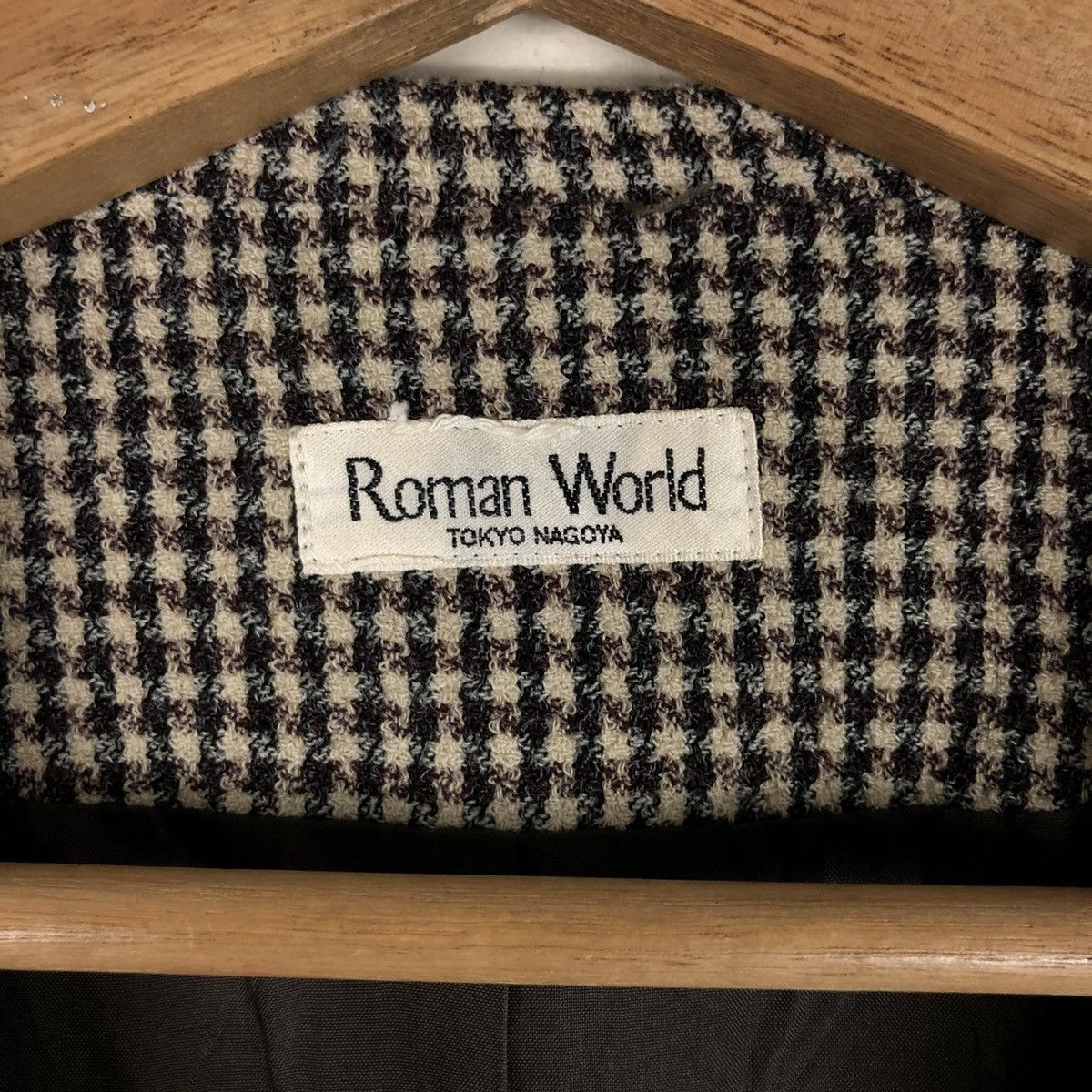 POST ARCHIVE FACTION (PAF) Japanese Houndstooth Ivy League Style Wool Hacking Jacket Size M / US 6-8 / IT 42-44 - 5 Thumbnail