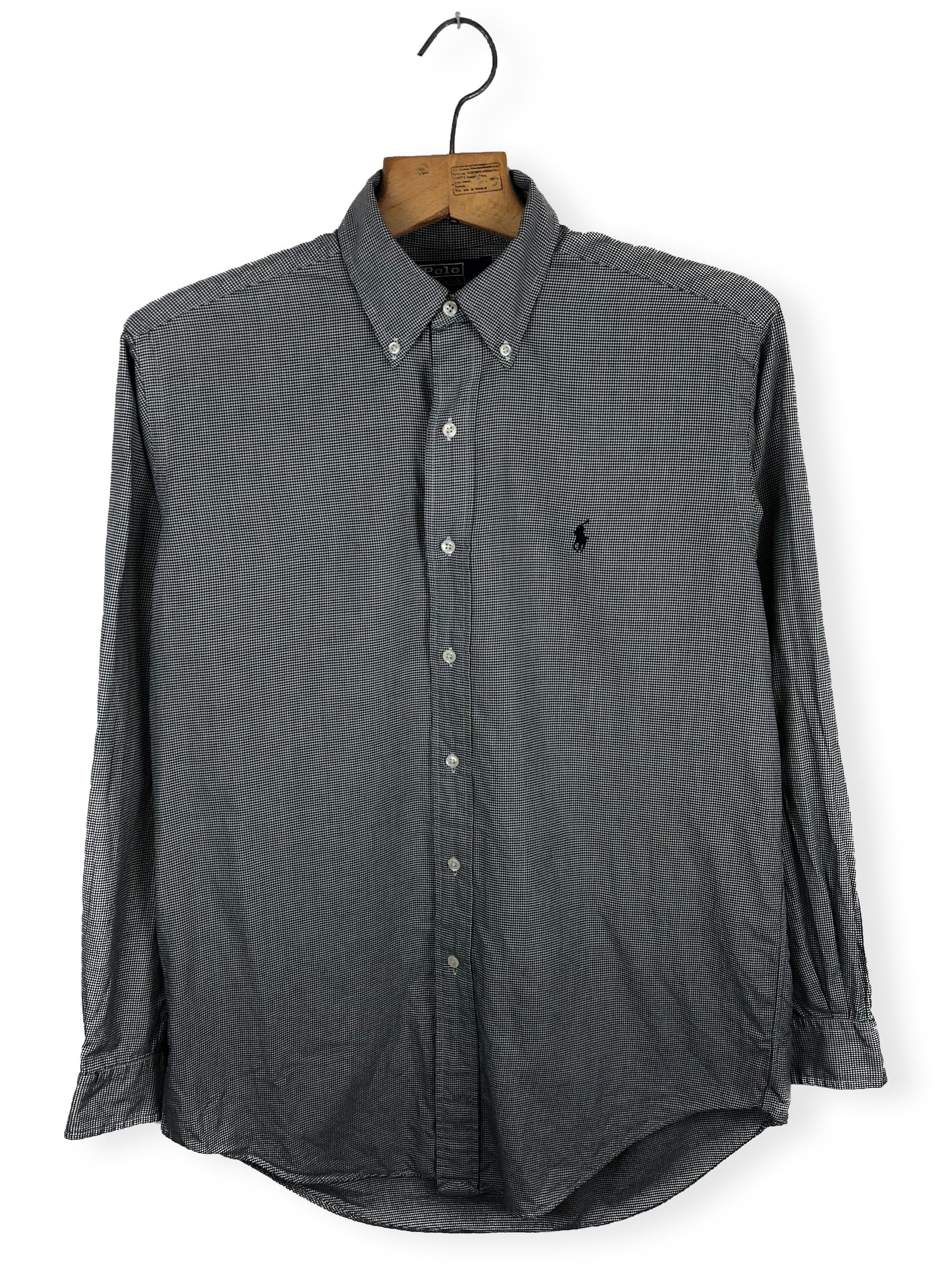 Polo Ralph Lauren 90s Vintage POLO RAPLH LAUREN Grey Button Up Shirt M212 Size US L / EU 52-54 / 3 - 1 Thumbnail