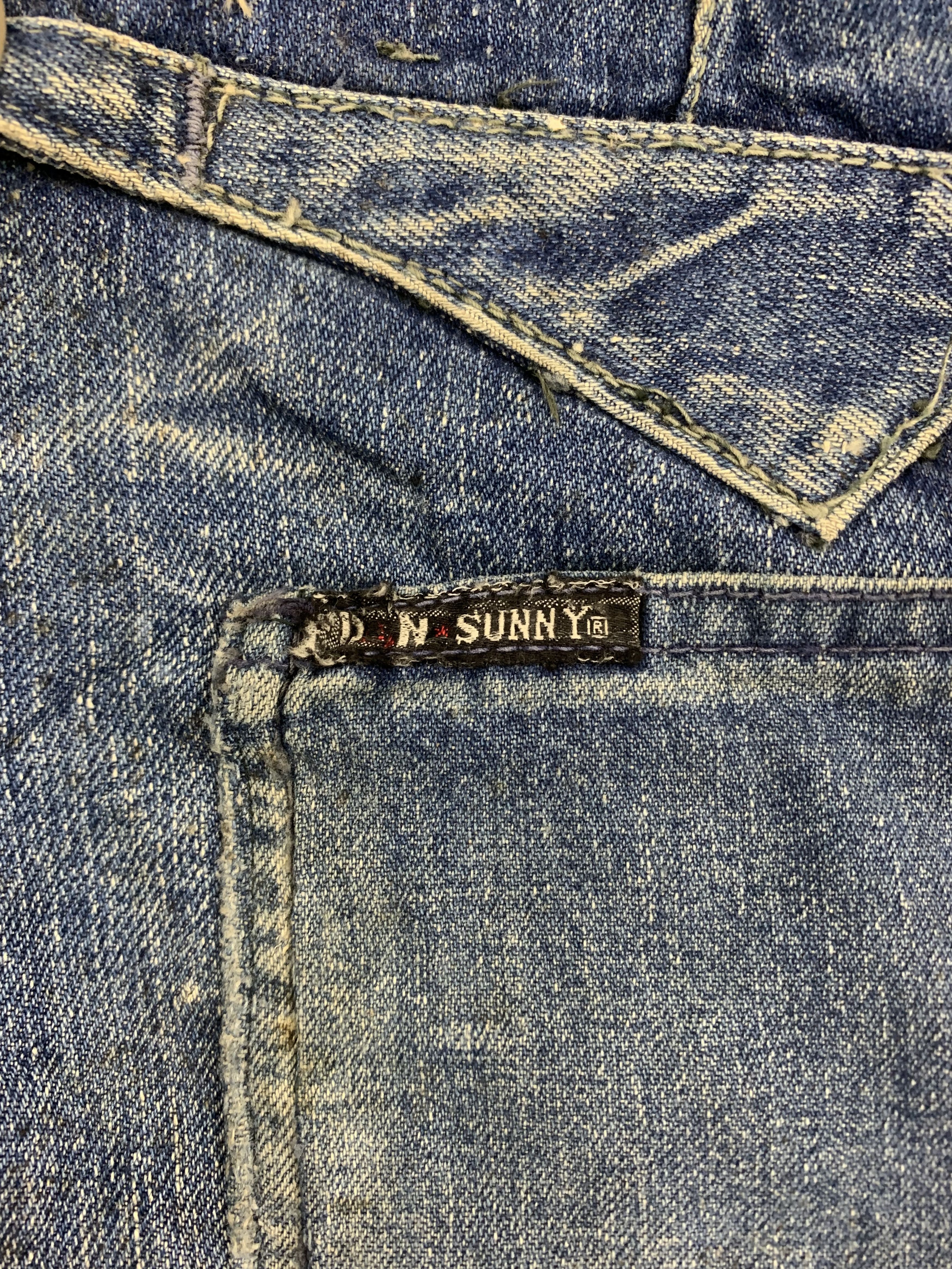 Japanese Brand Vintage Sunny Denim 28x27 Distressed Size US 28 / EU 44 - 6 Thumbnail